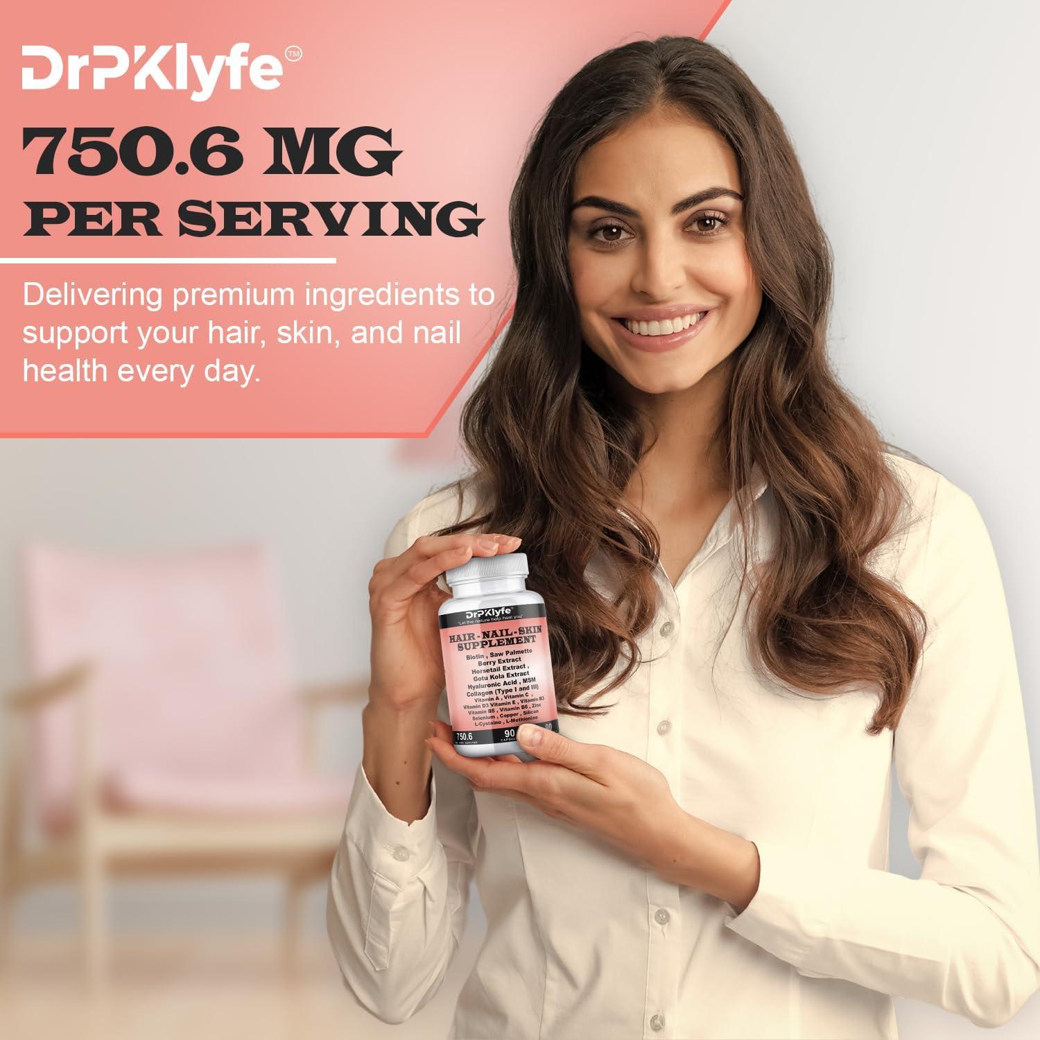 Suplemento para Cabello, Uñas y Piel DrPKlyfe - 90 Cápsulas