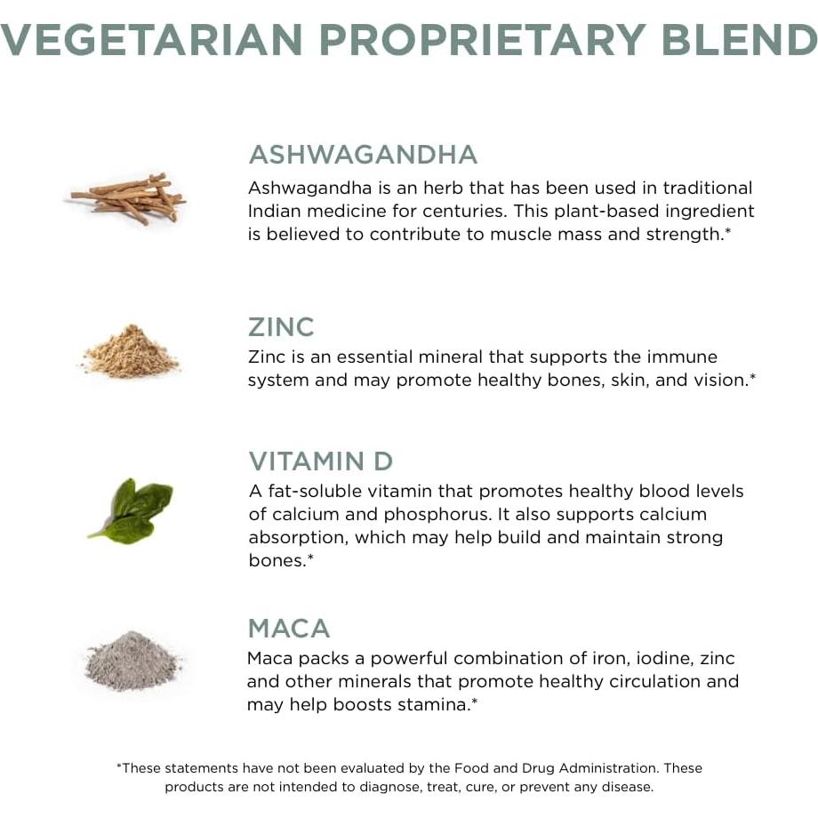 Suplemento T-Support Pure for Men | 60 Cápsulas Veganas con Maca y Vitamina D