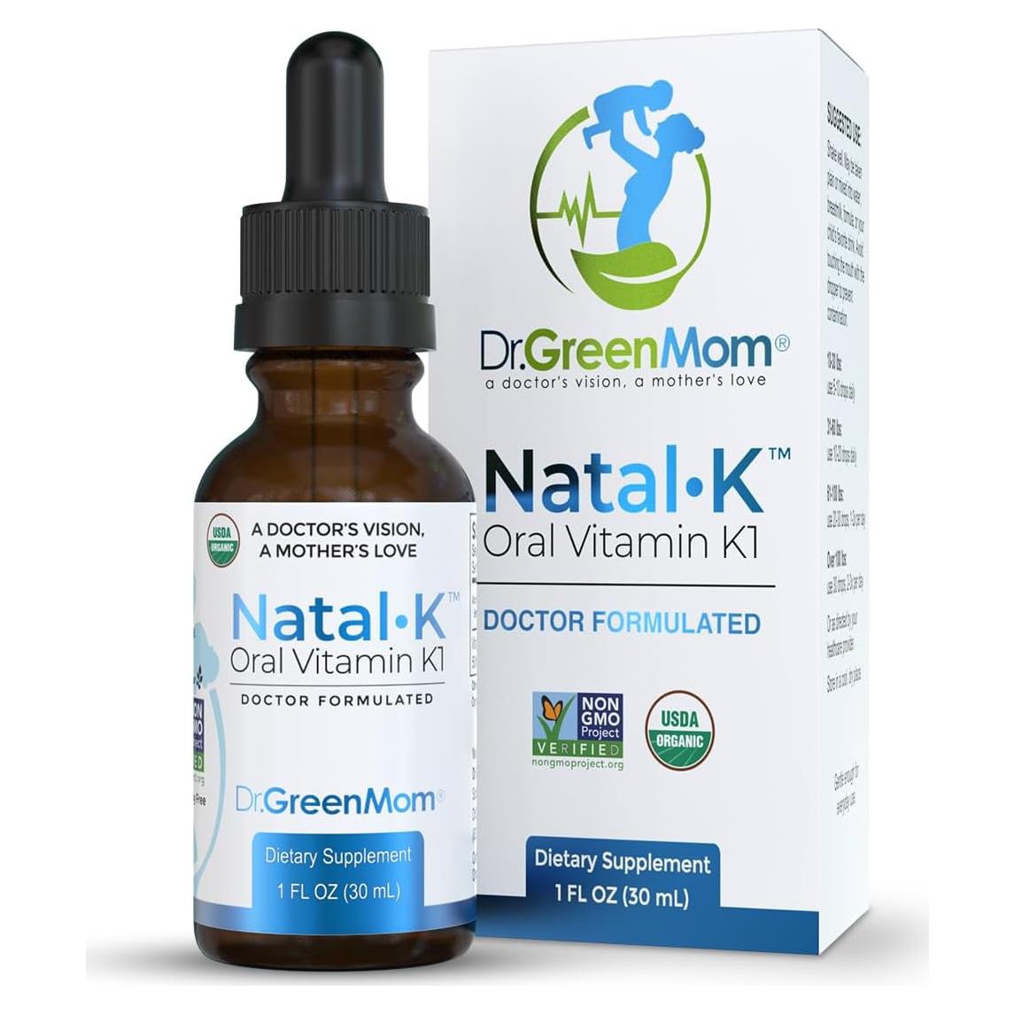 Gotas Orales de Vitamina K1 Dr. Green Mom Natal K 500 mcg