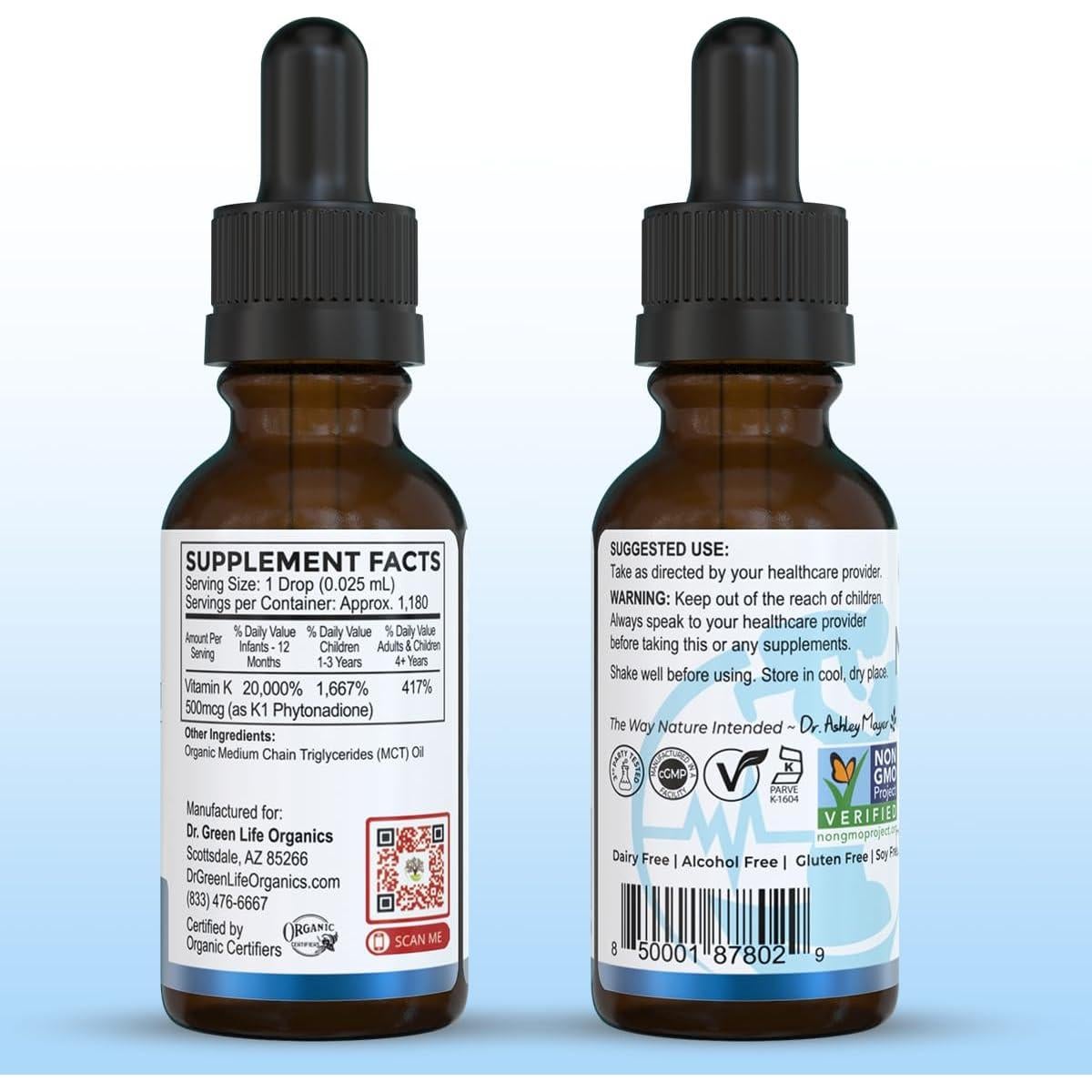 Gotas Orales de Vitamina K1 Dr. Green Mom Natal K 500 mcg