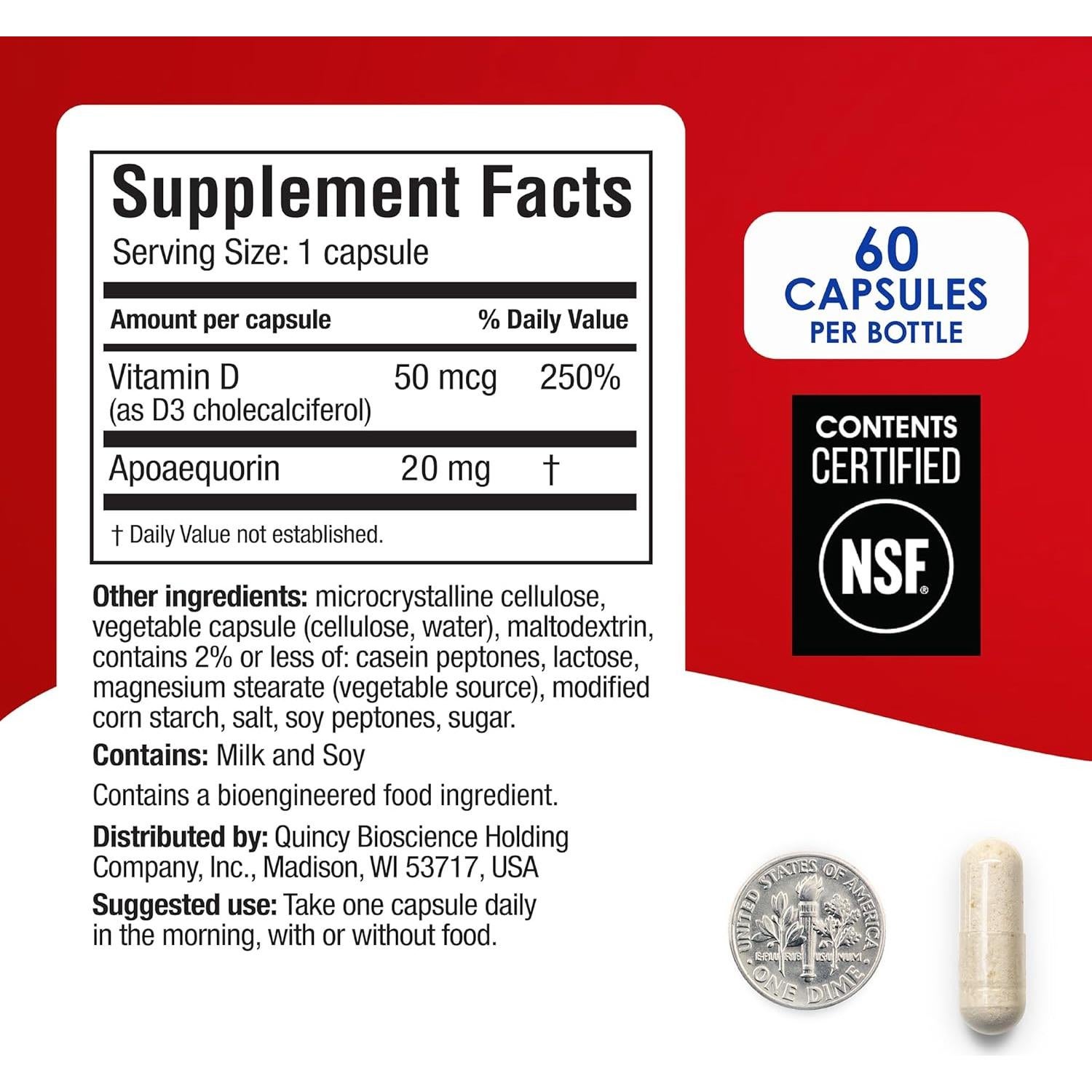 Prevagen Fuerza Extra 20mg - 60 Cápsulas para el Cerebro