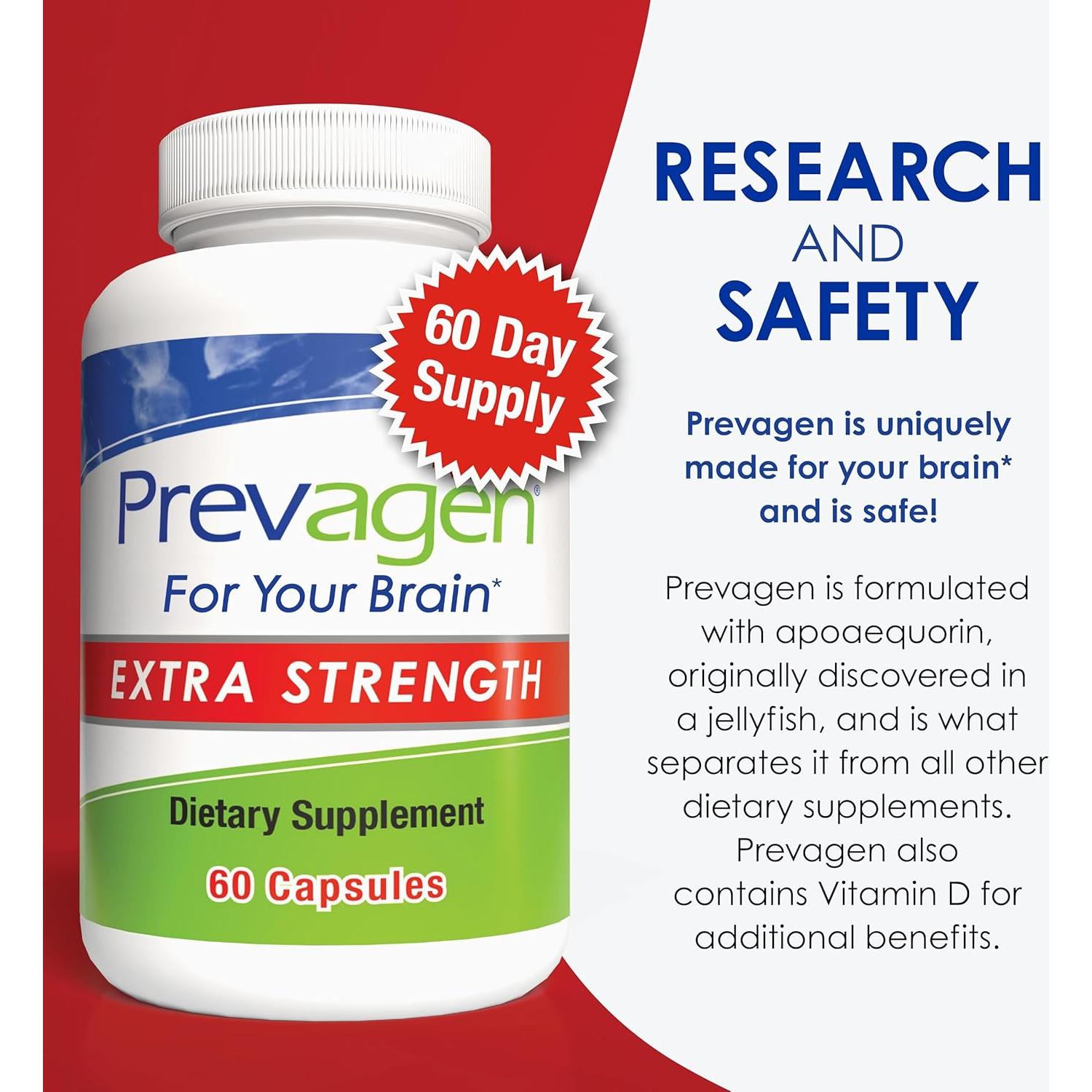 Prevagen Fuerza Extra 20mg - 60 Cápsulas para el Cerebro