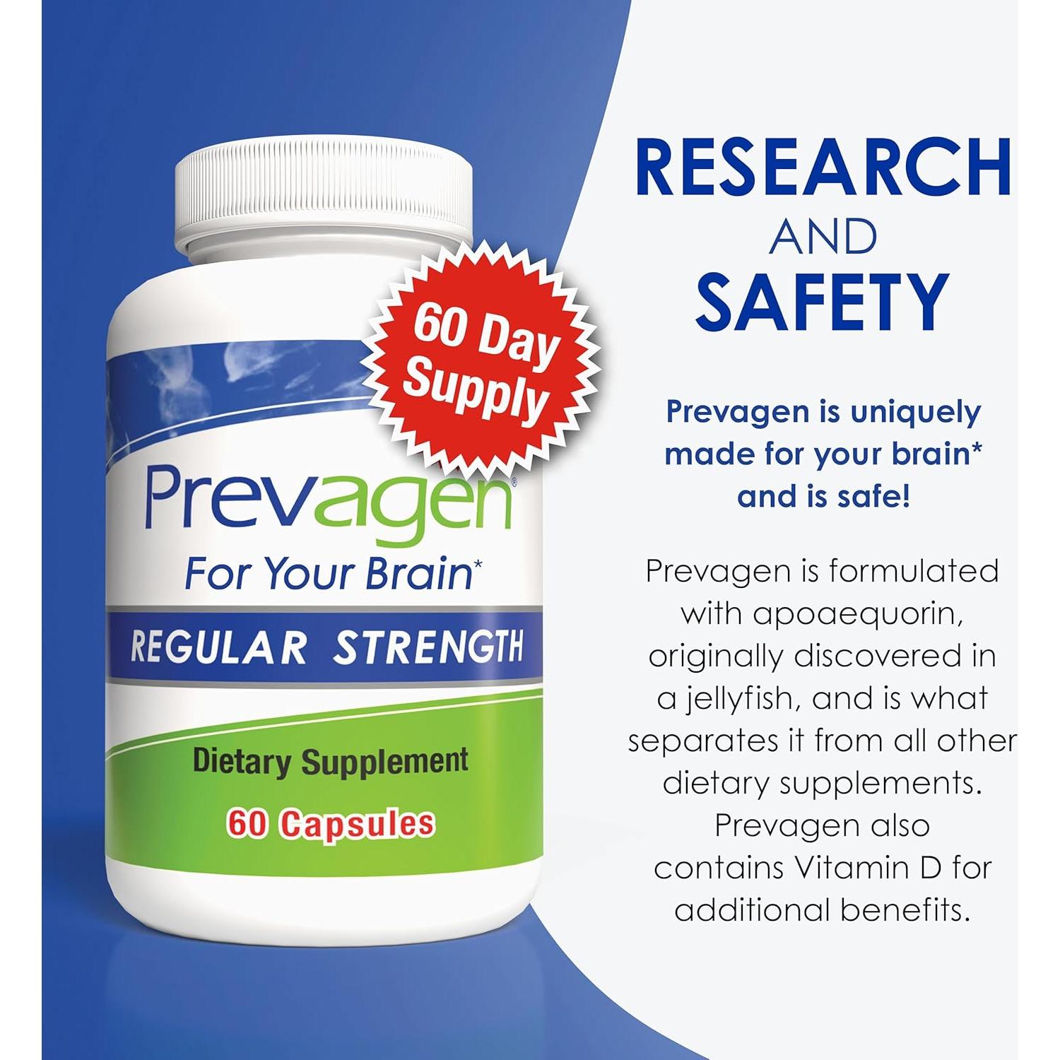 Prevagen Fuerza Regular 10mg - 60 Cápsulas para el Cerebro