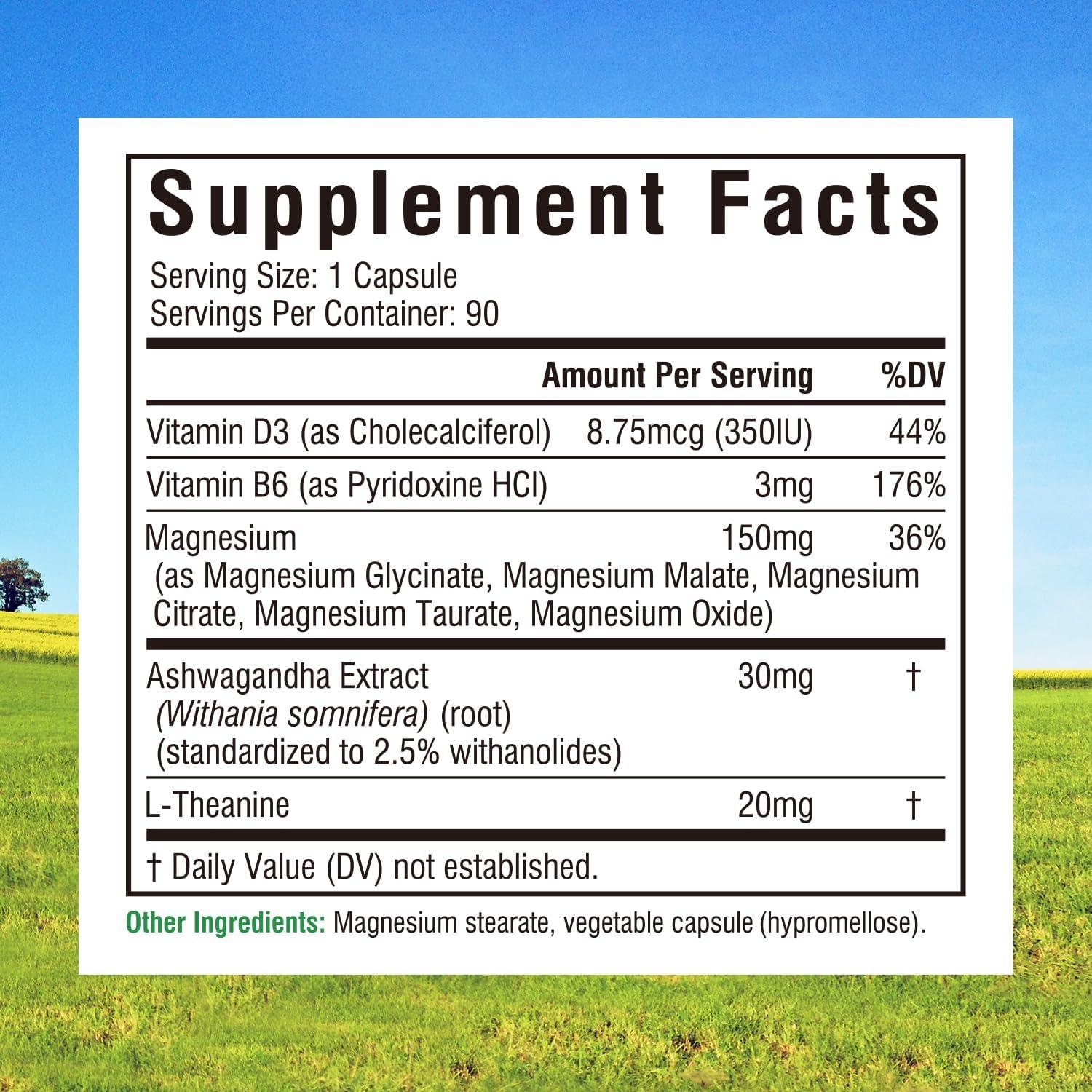 Complejo de Magnesio Vitalidad Innata 90 Cápsulas D3 B6