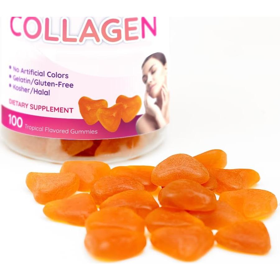 Gomitas de Colágeno Marino Flamingo - 100 Unidades - Sin Gelatina