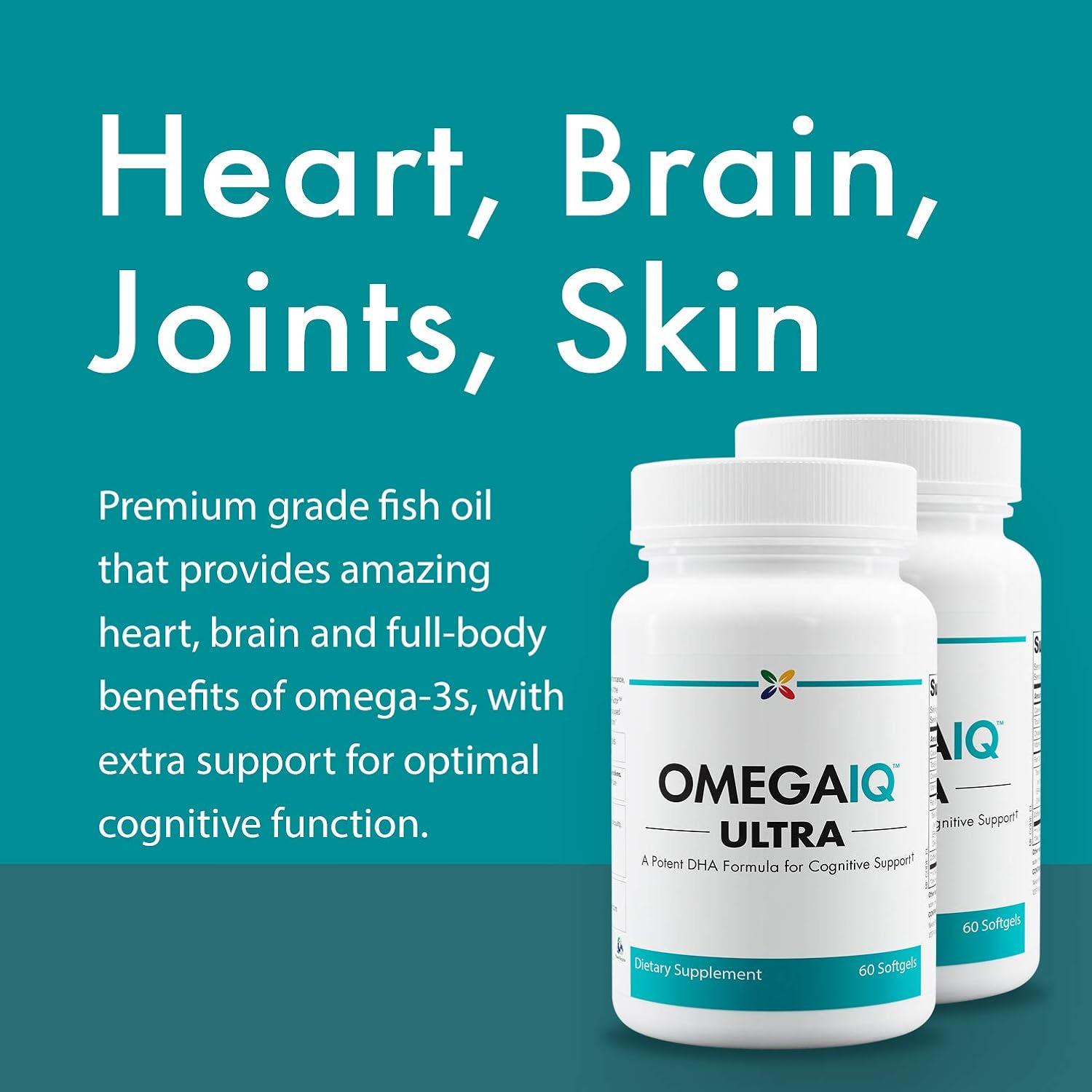 Suplemento Omega 3 DHA OmegaIQ Deja de Envejecer 60 Gelatinas