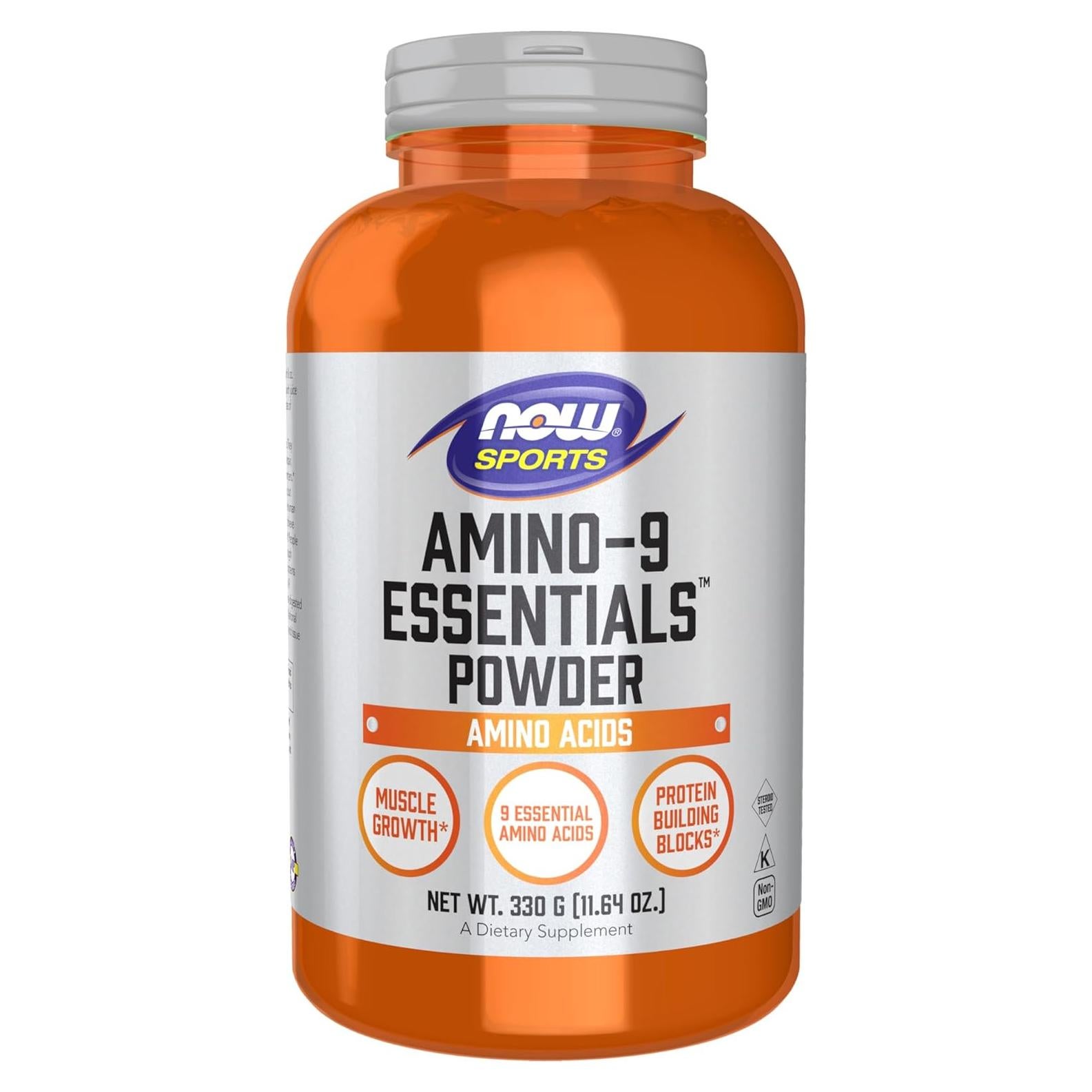 NOW Sports Amino-9 Esenciales 330g - Aminoácidos Libres