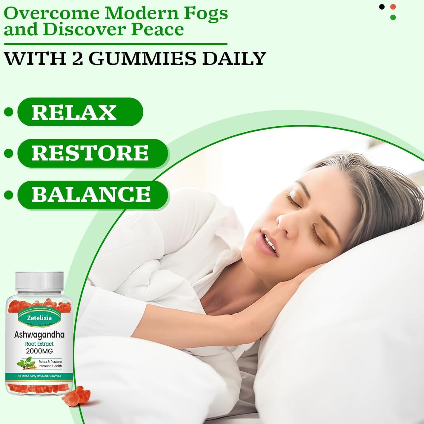 Gomitas Veganas de Ashwagandha Zetelixia 60 Unidades Sin Azúcar