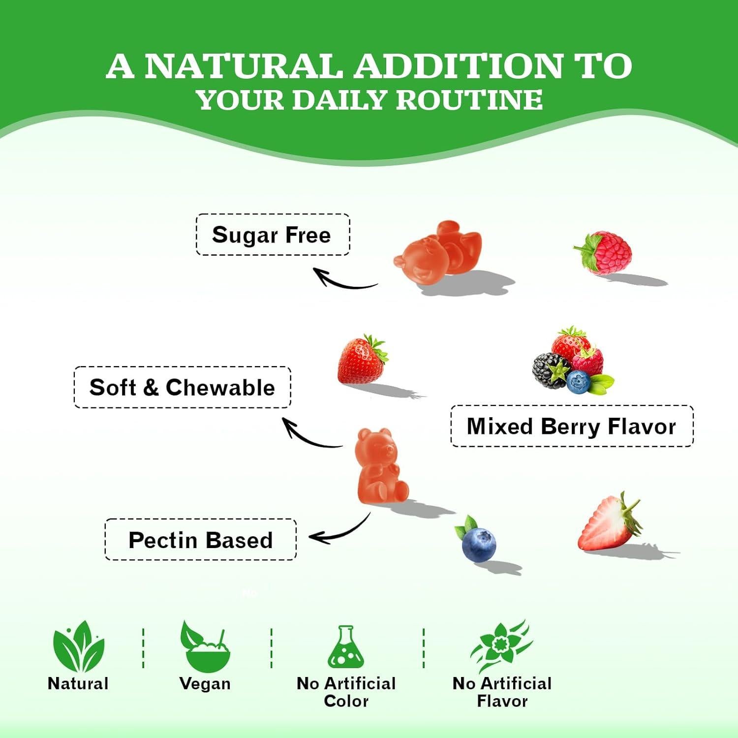 Gomitas Veganas de Ashwagandha Zetelixia 60 Unidades Sin Azúcar