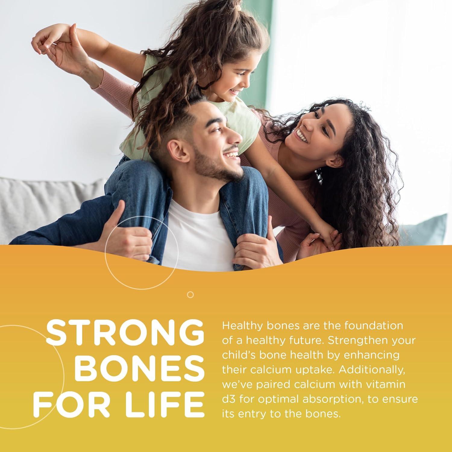 Gomas de Calcio Zahler Yummy Kids 250mg con Vitamina D3 - 60 Unidades