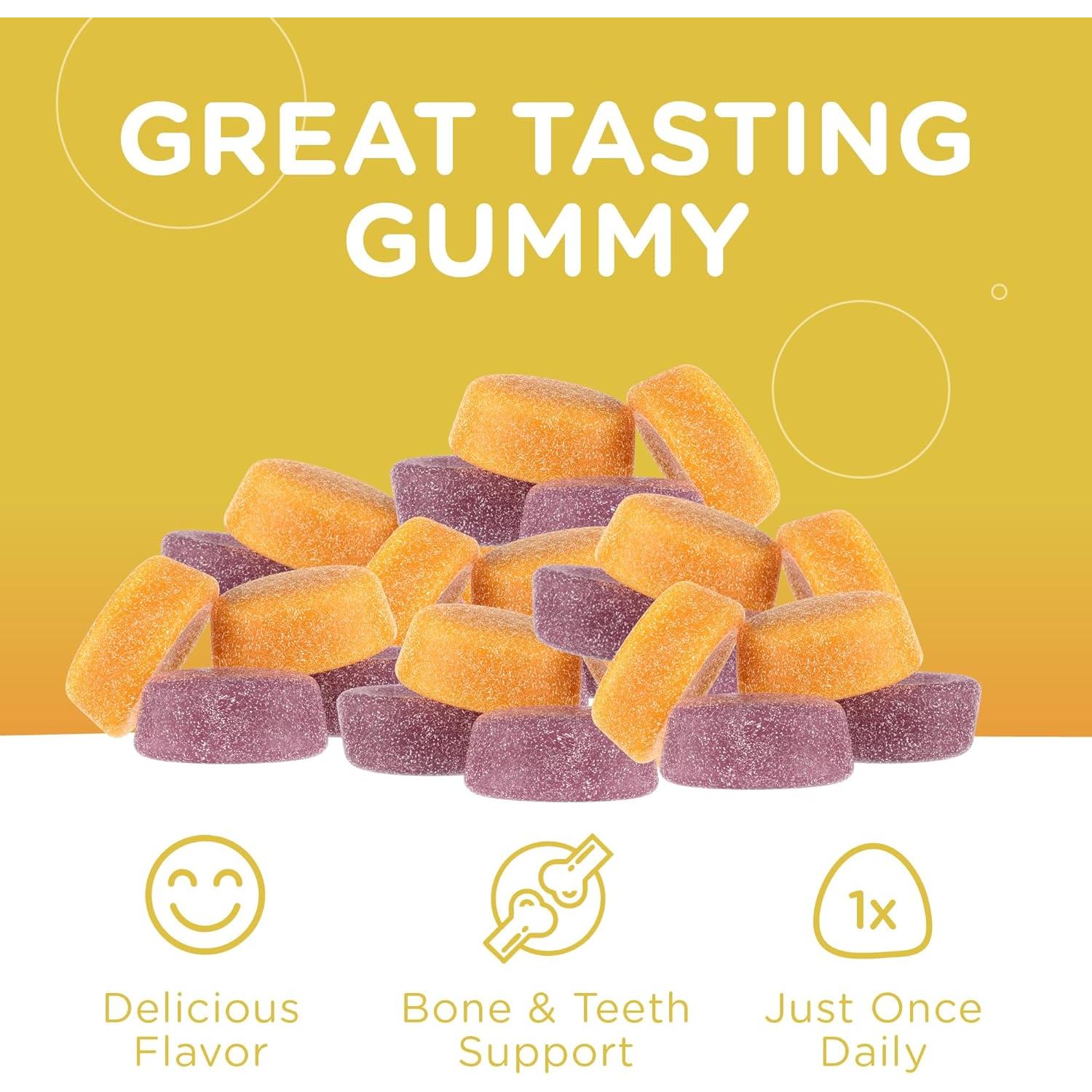 Gomas de Calcio Zahler Yummy Kids 250mg con Vitamina D3 - 60 Unidades