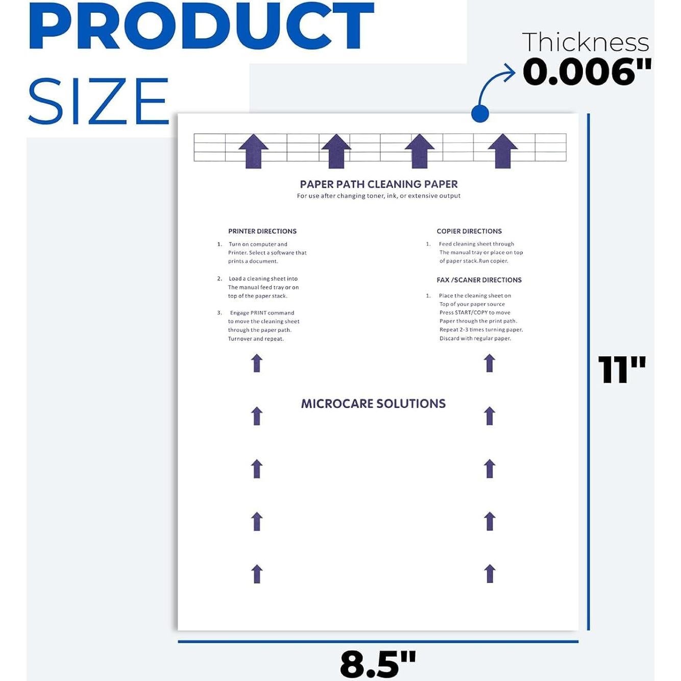 Hojas de Limpieza para Impresoras Digital Nc 21.6x27.9 cm 10 Pzas
