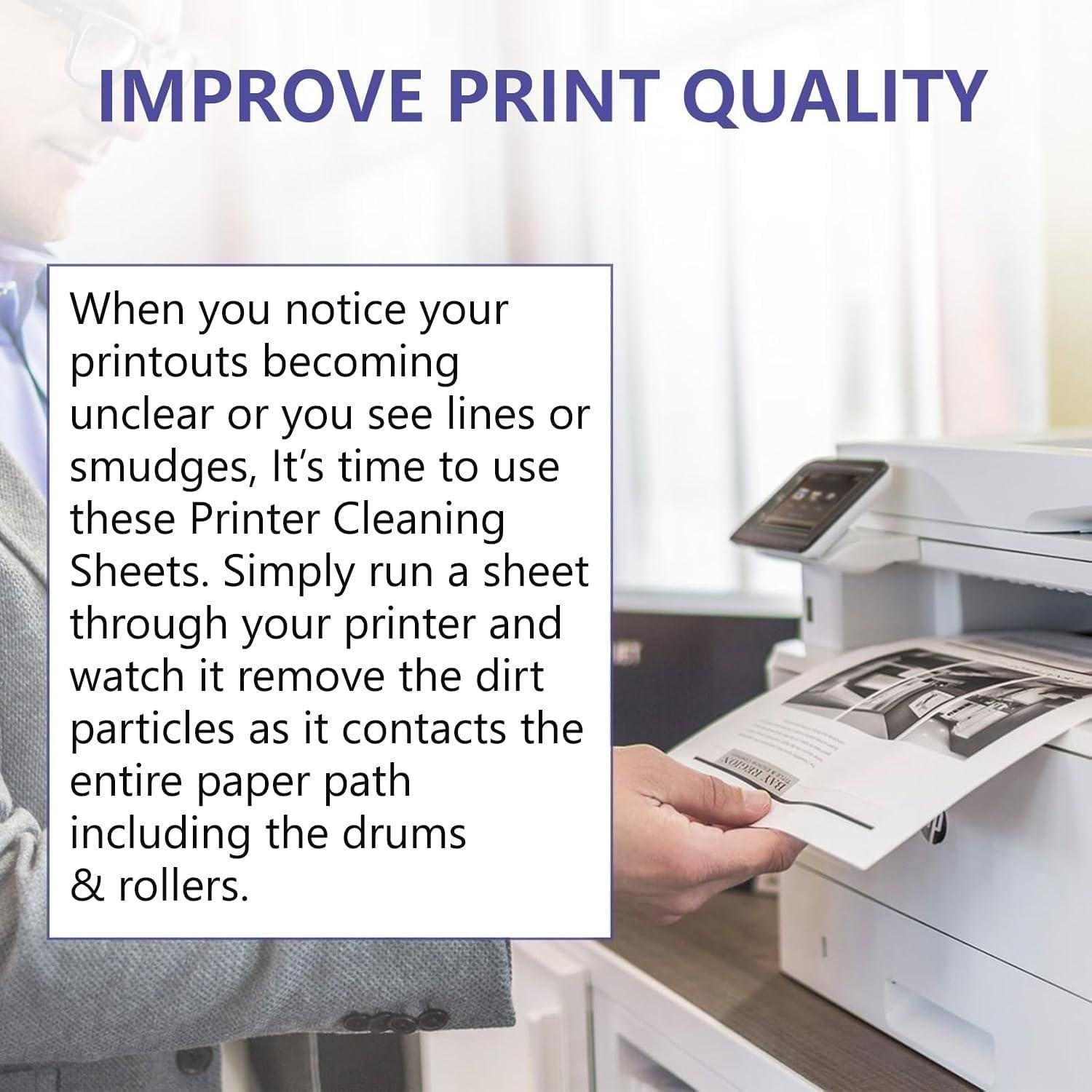 Hojas de Limpieza para Impresoras Digital Nc 21.6x27.9 cm 10 Pzas