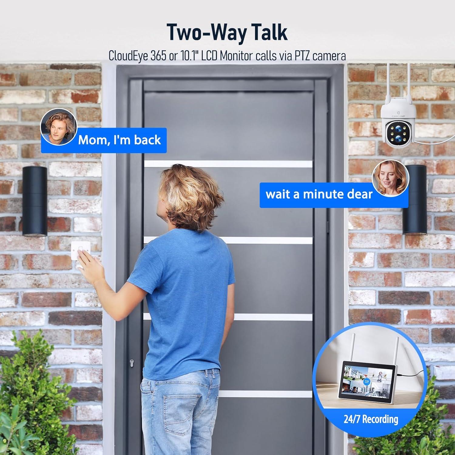 Sistema de Cámara de Seguridad Inalámbrica Camcamp 5MP Kit 4 Cámaras