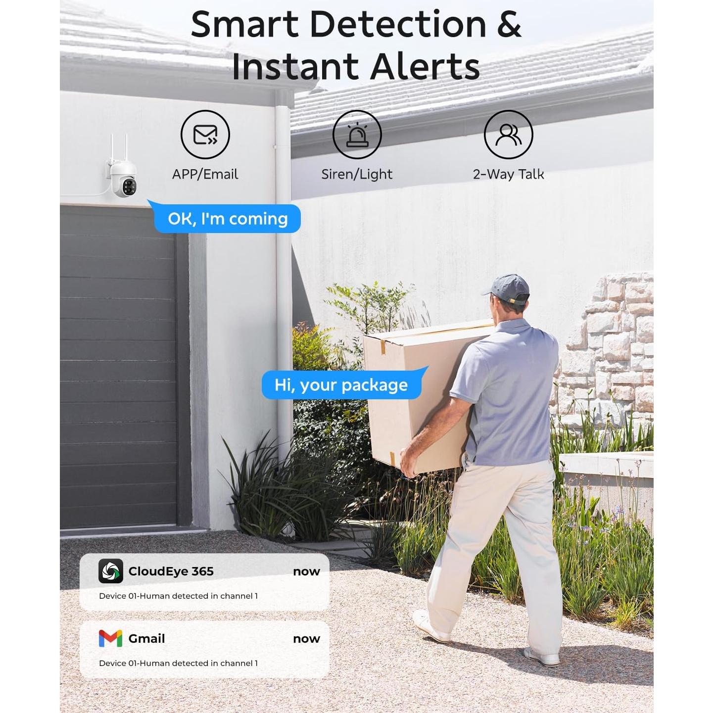 Sistema de Cámara de Seguridad Inalámbrica Camcamp 5MP Kit 4 Cámaras