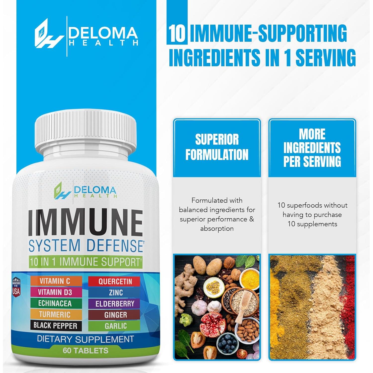Suplemento Inmunológico 10 en 1 Deloma Health 100g
