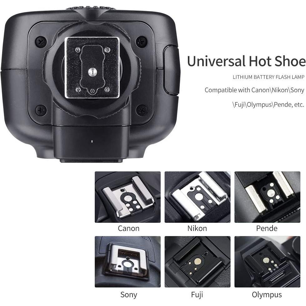 TT600 2.4G Wireless Flash Speedlite Master/Slave Flash with Built-in Trigger System Compatible for Canon Nikon Pentax Olympus Fujifilm Panasonic (TT600)