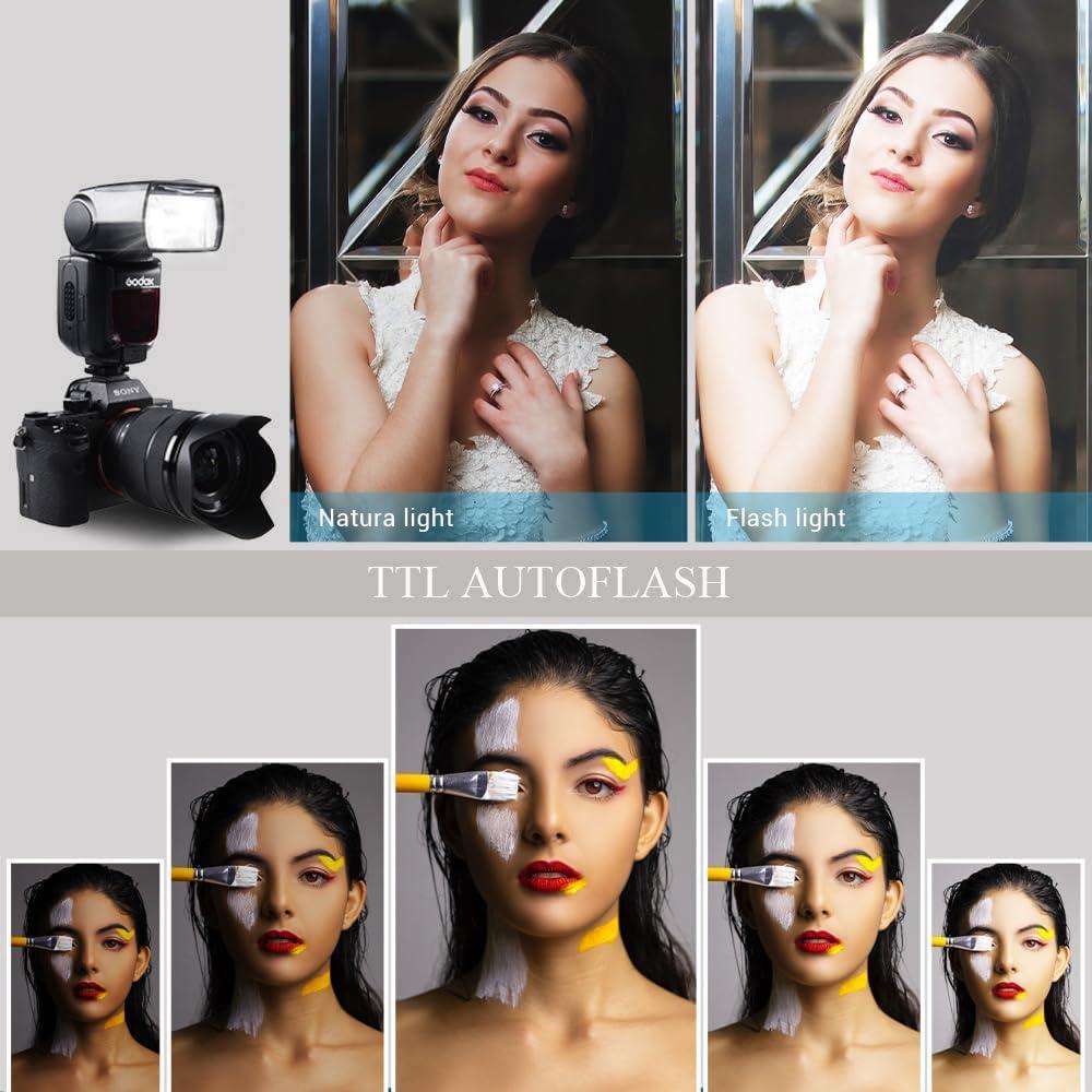 TT600 2.4G Wireless Flash Speedlite Master/Slave Flash with Built-in Trigger System Compatible for Canon Nikon Pentax Olympus Fujifilm Panasonic (TT600)