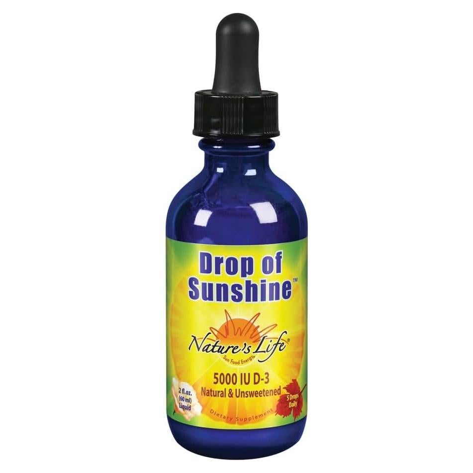 Gotas de Vitamina D-3 Líquida Vida Natural 60 ml - Aceite de Oliva y Coco