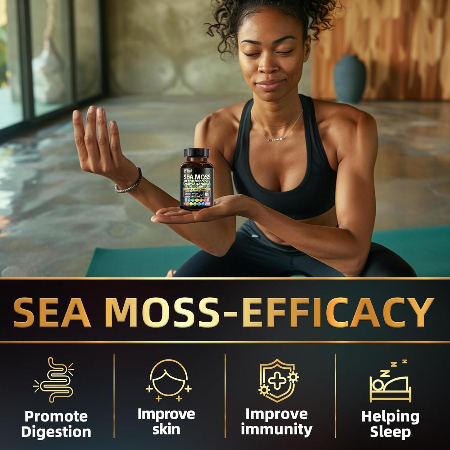 Cápsulas de Musgo Marino SoundHealth 8000mg + Semilla Negra 4000mg