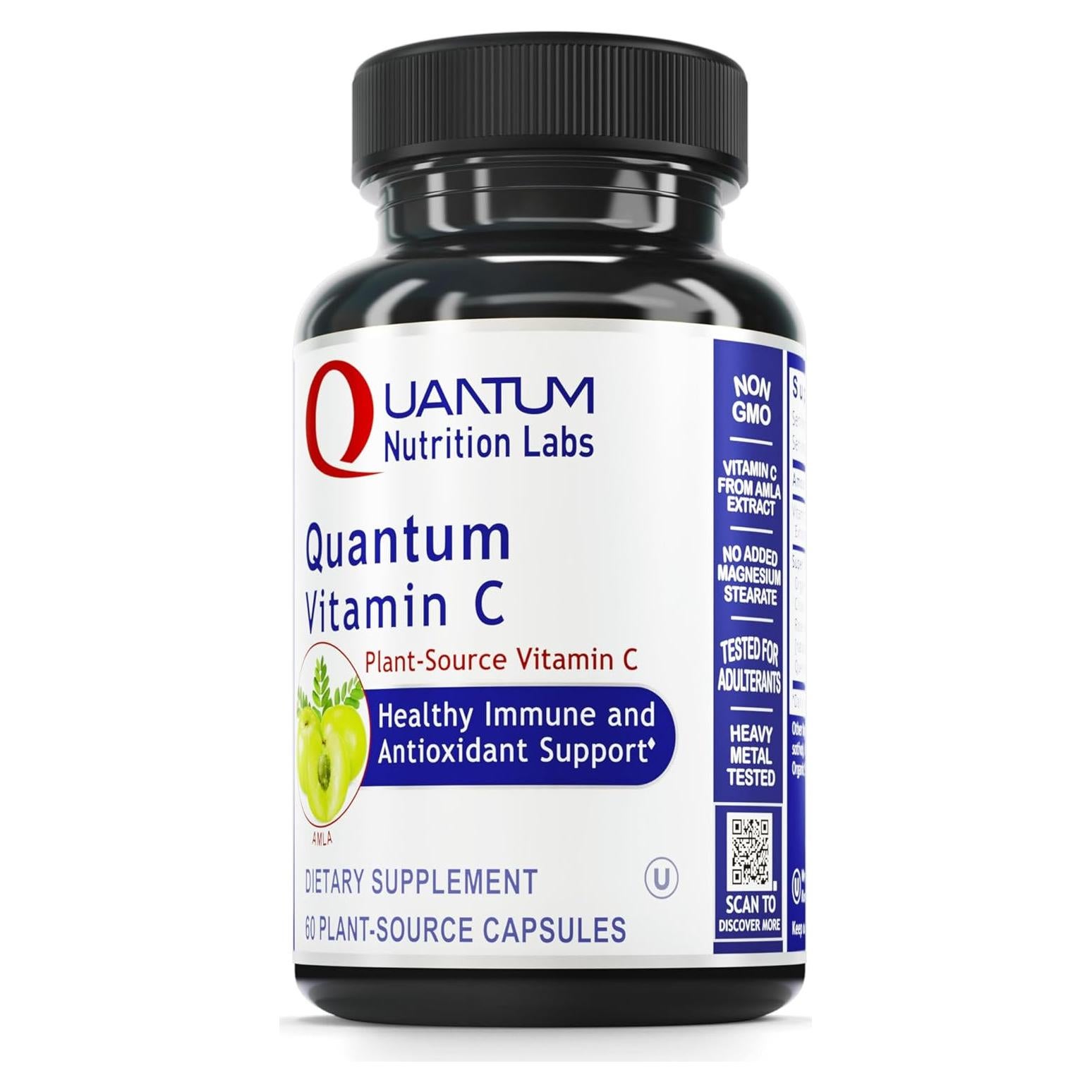 Vitamina C Orgánica Quantum Nutrition Labs - 60 Cápsulas Veganas