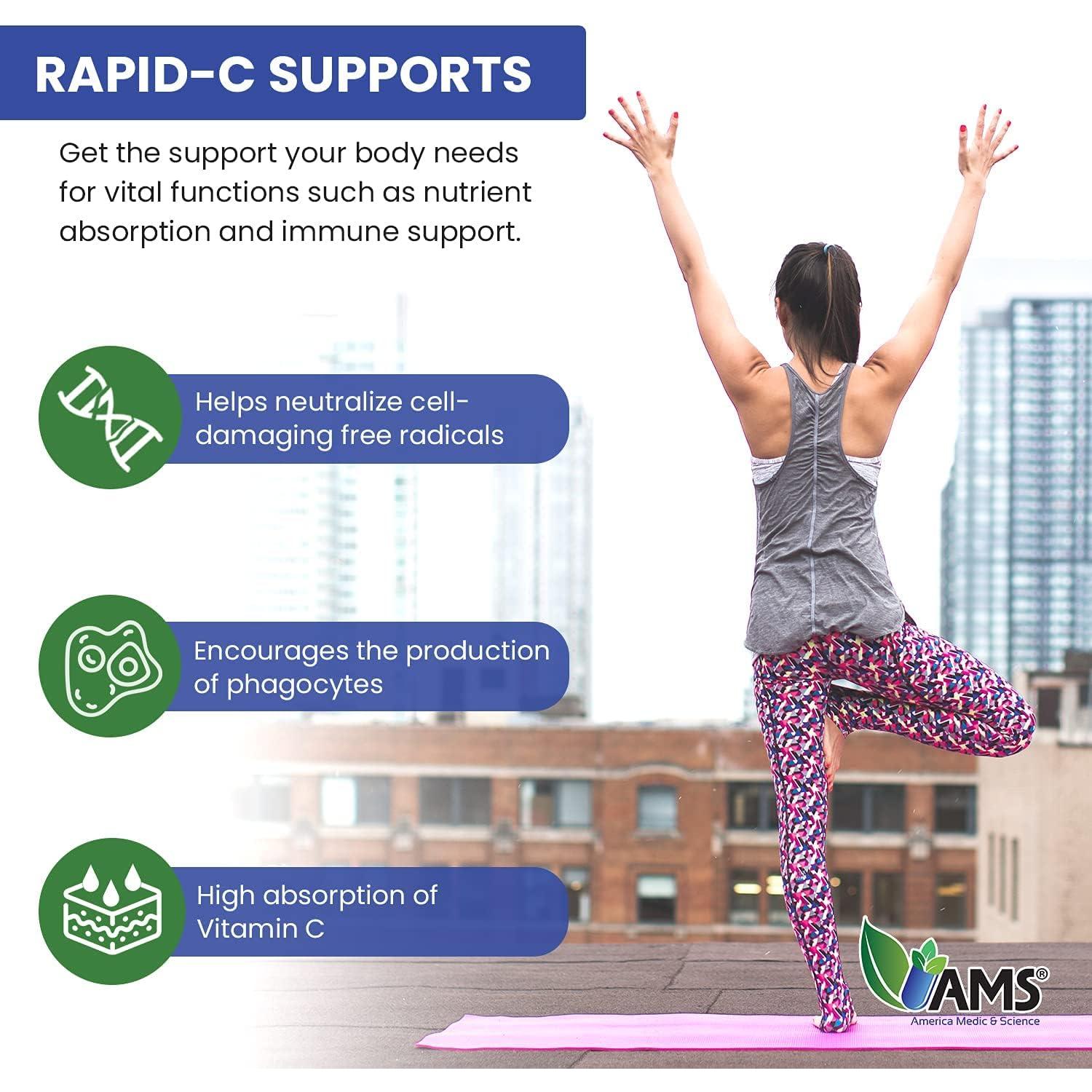 Suplemento Vitamina C Rapid-C 1000mg America Medic 300 Tabletas