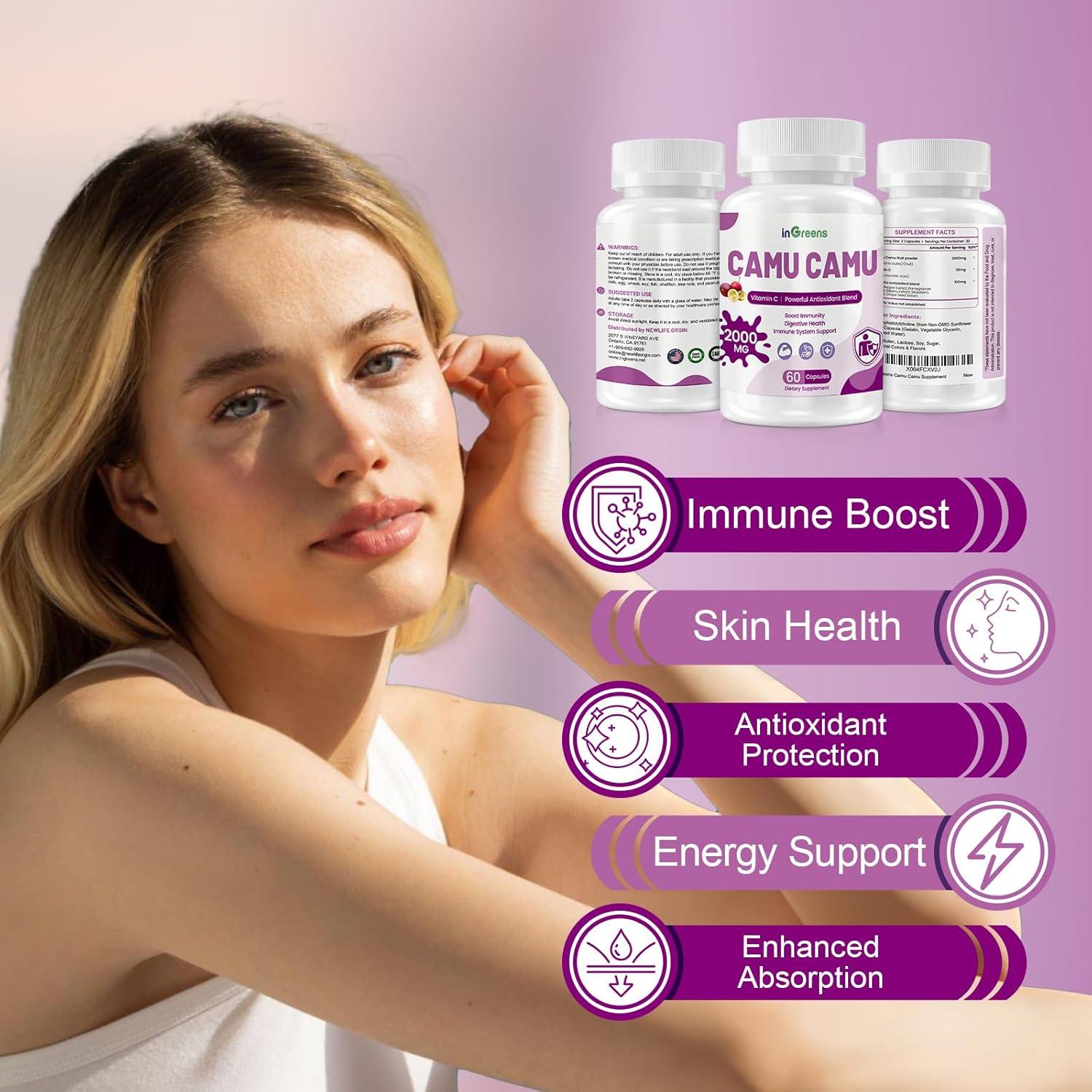 Cápsulas de Camu Camu Orgánico 2000mg NEWLIFE ORGIN - 60 Unidades