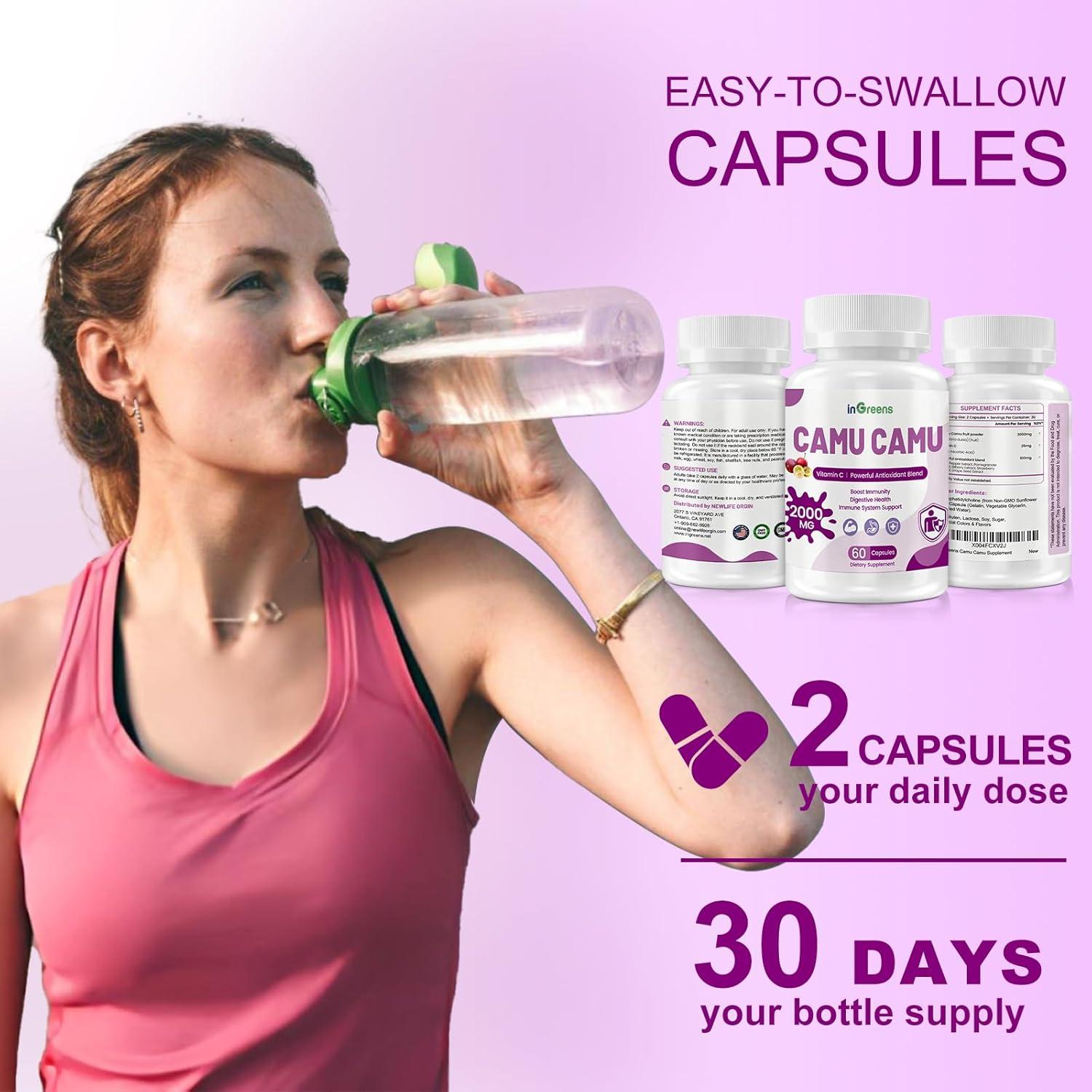 Cápsulas de Camu Camu Orgánico 2000mg NEWLIFE ORGIN - 60 Unidades