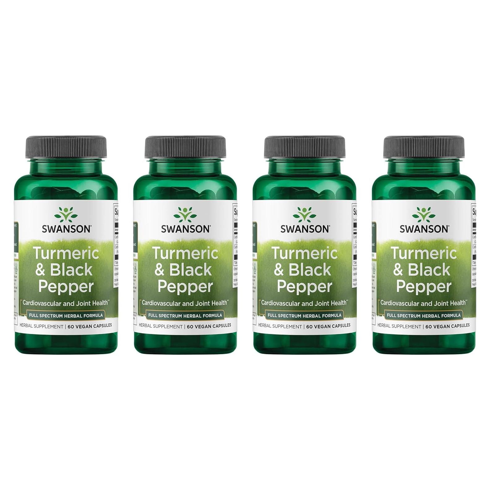 Suplemento de Cúrcuma y Pimienta Negra Swanson 60 Cápsulas