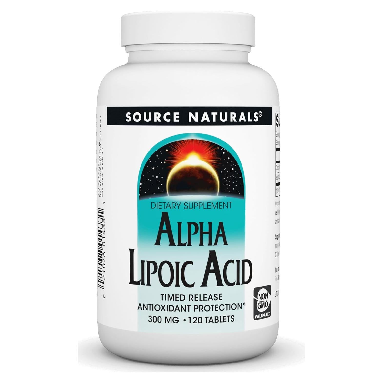 Ácido Alfa Lipoico Source Naturals 120 Tabletas Antioxidante