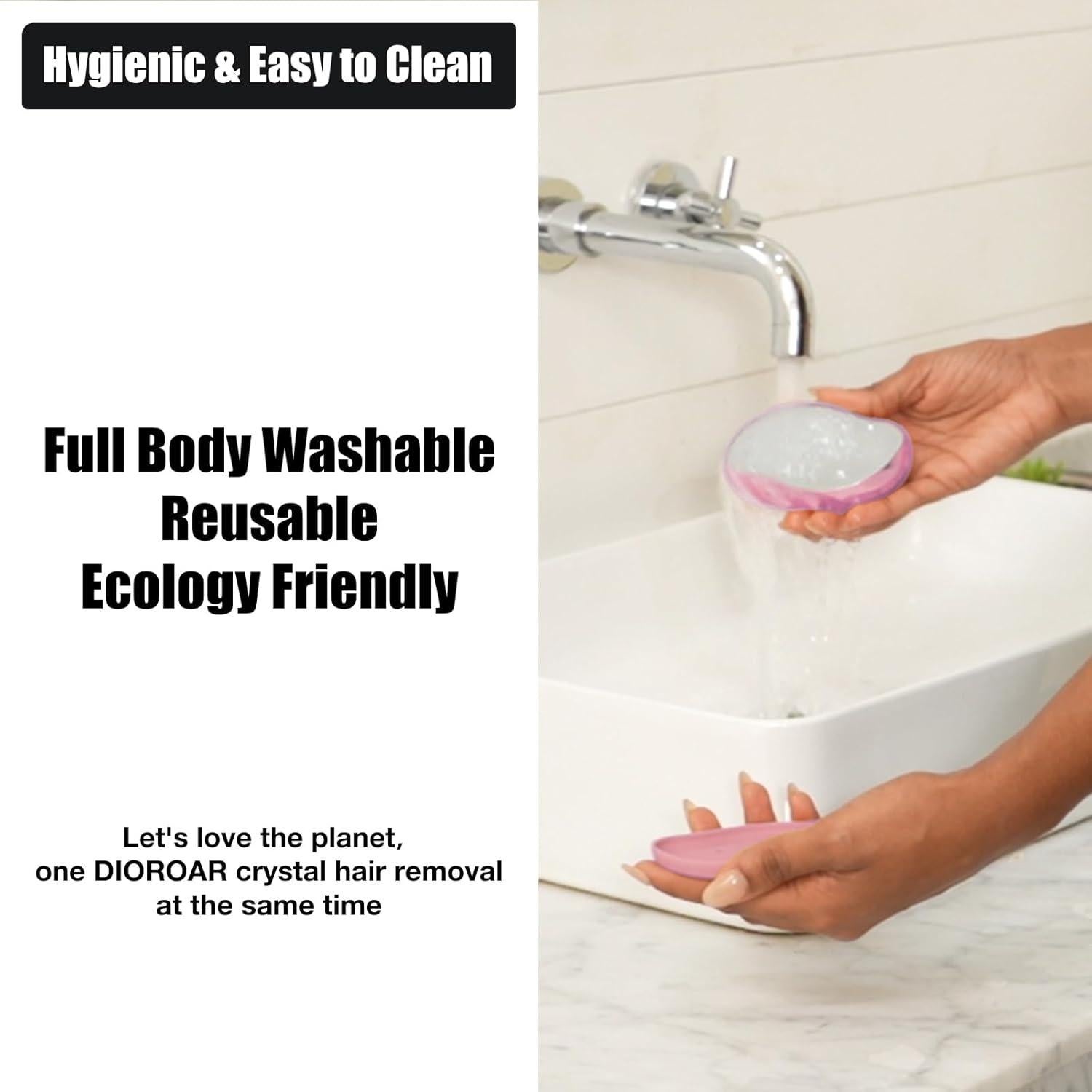 Borrador de Cabello DIOROAR Rosa Claro 2 en 1 Exfoliante