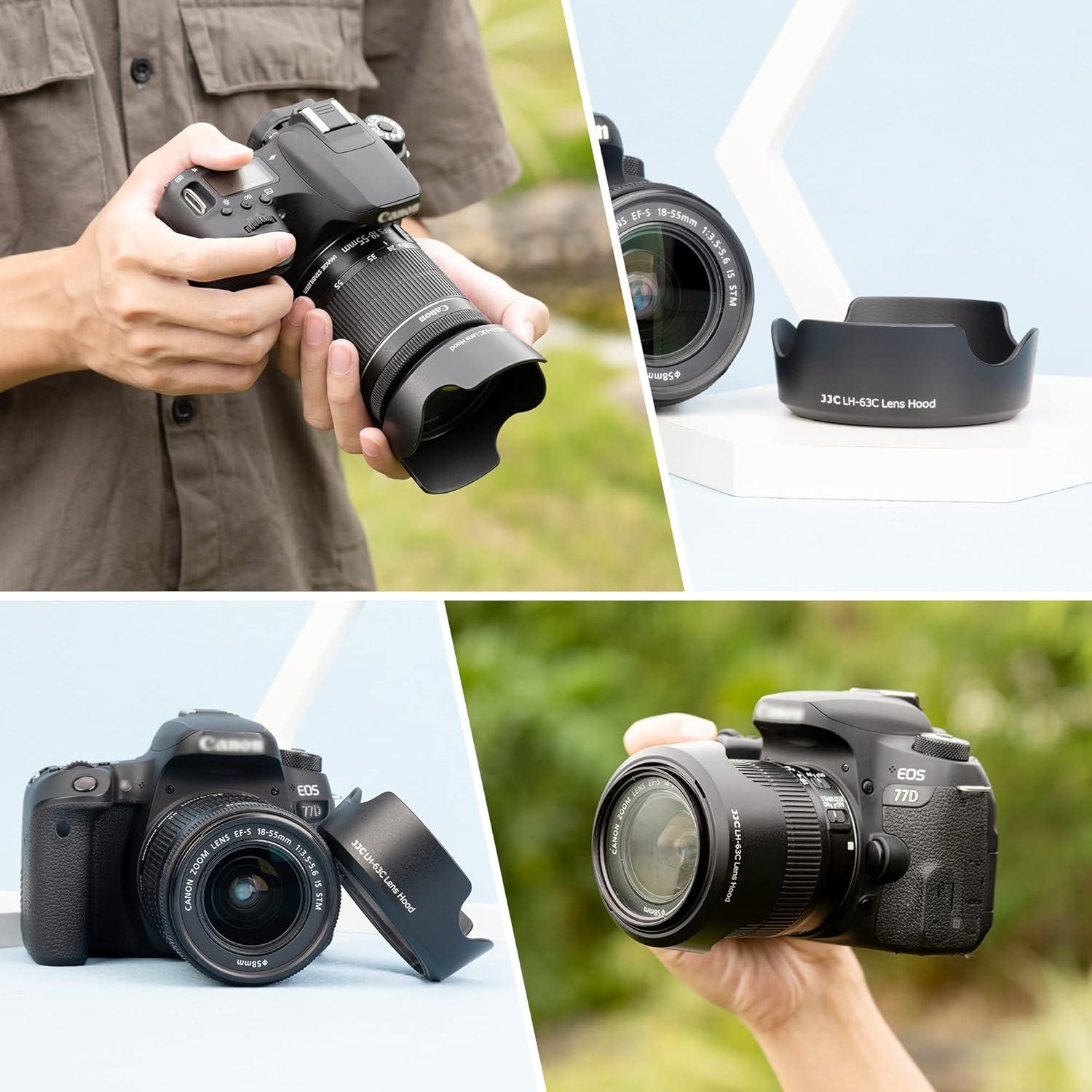 Sombrero de lente JJC LH-63C para Canon 18-55mm y RF-S 14-30mm