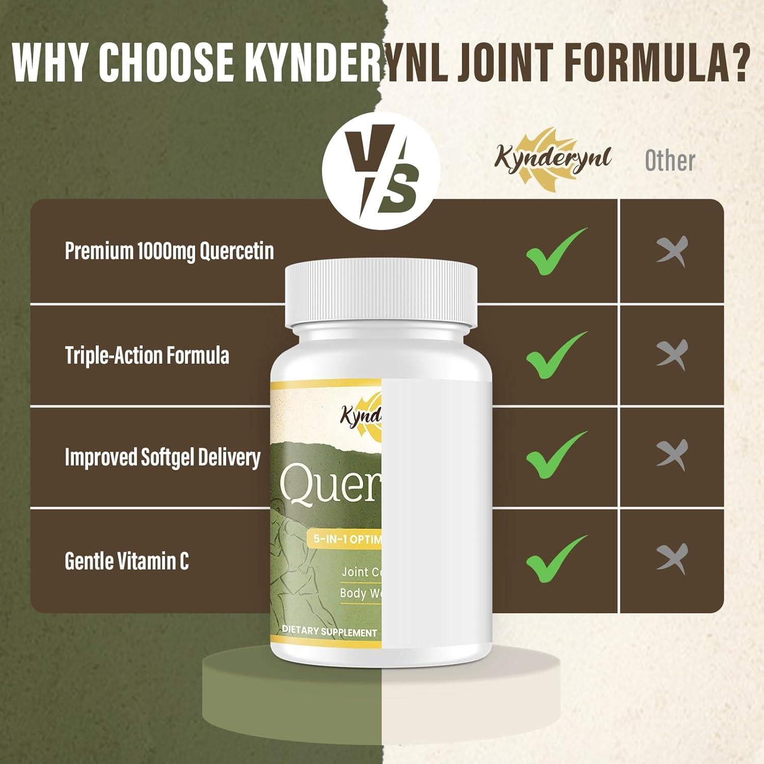 Suplemento de Quercetina 1000mg Kynderynl - 60 Softgels Veganas