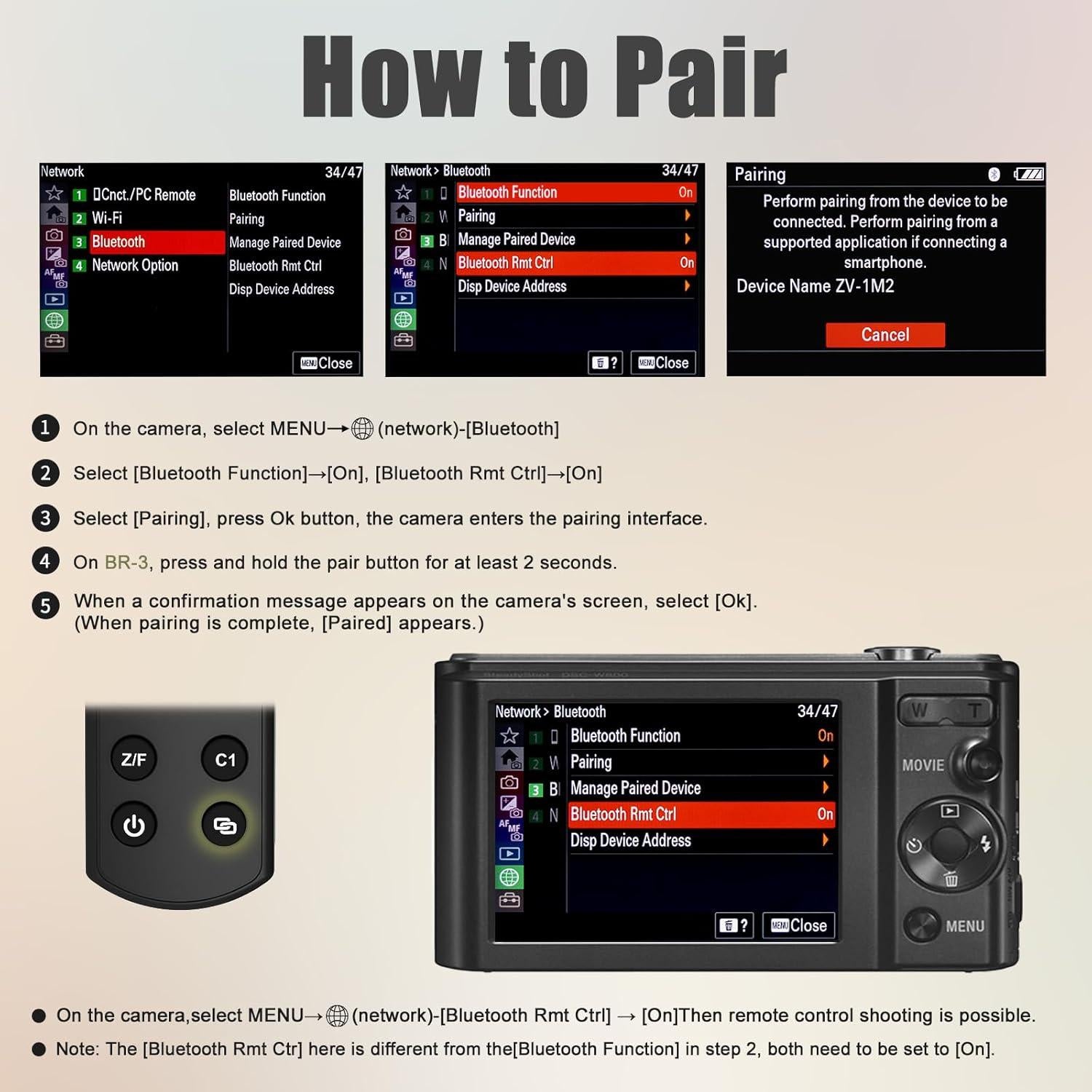 Trípode Inalámbrico AODELAN para Cámara Sony - Control Remoto