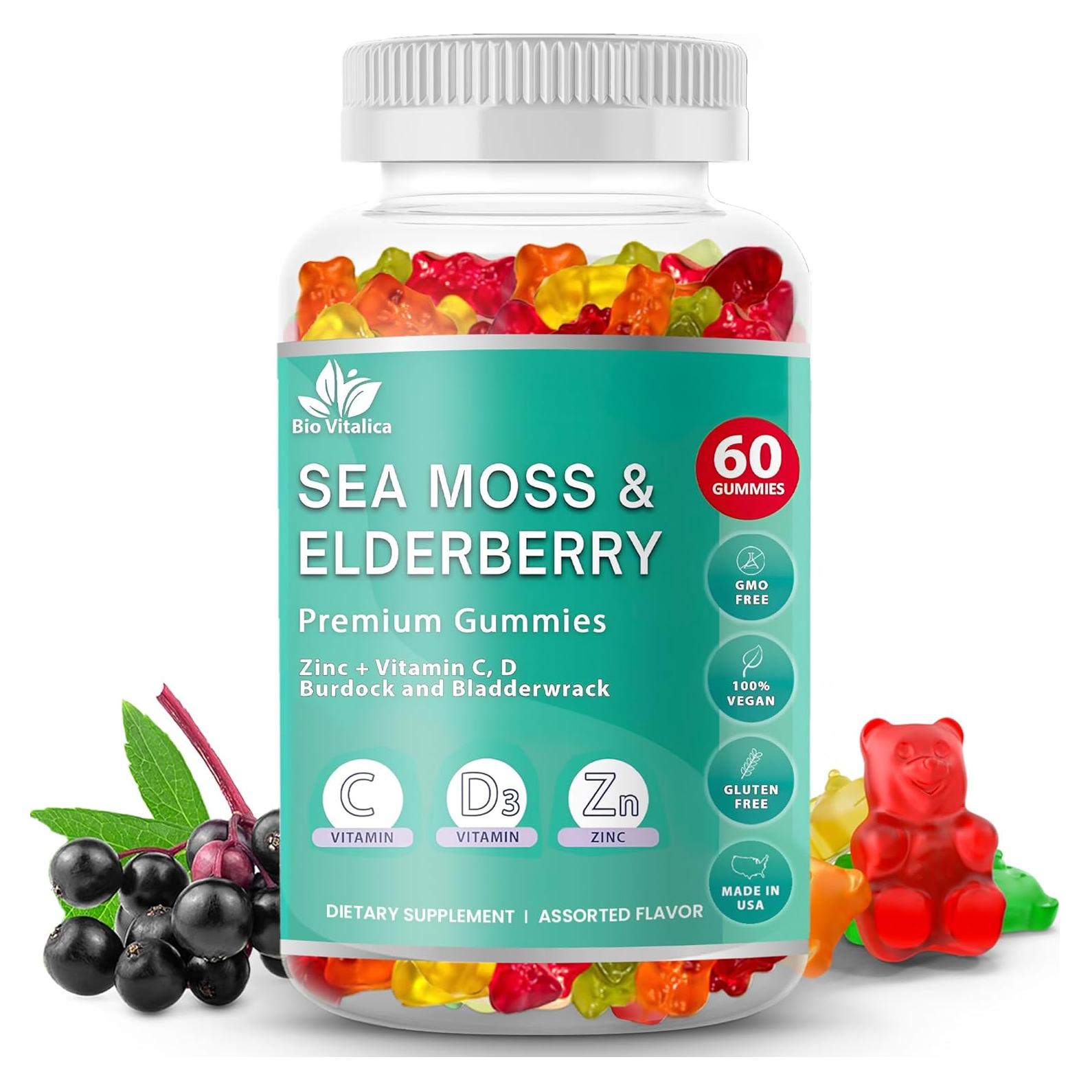 Gomitas Veganas BioVitalica de Musgo Marino 60 Unidades