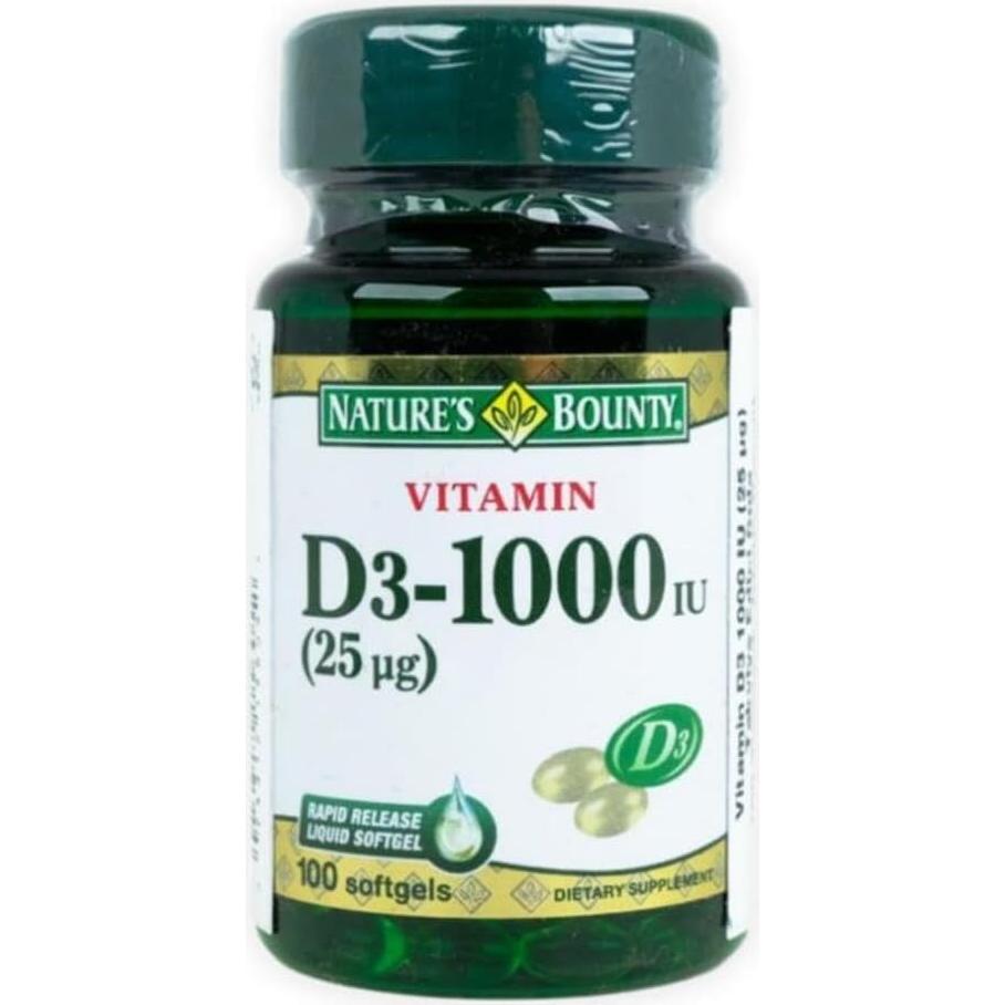 Vitaminas D3 1000 UI Nature's Bounty 120 Gelatinas Blandas