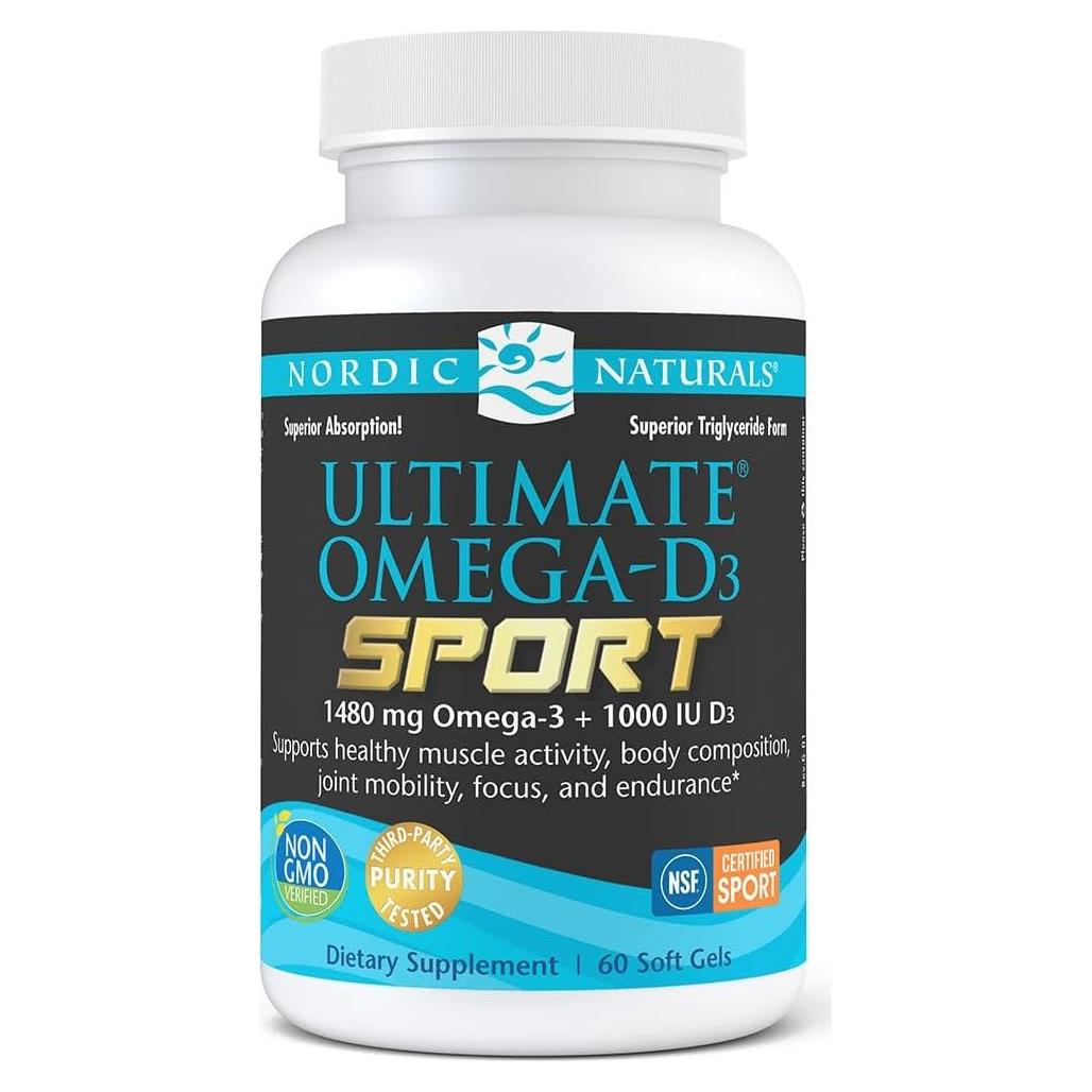 Omega-D3 Sport Ultimate Nordic Naturals 60 Geles Blandos 1480 mg Omega-3