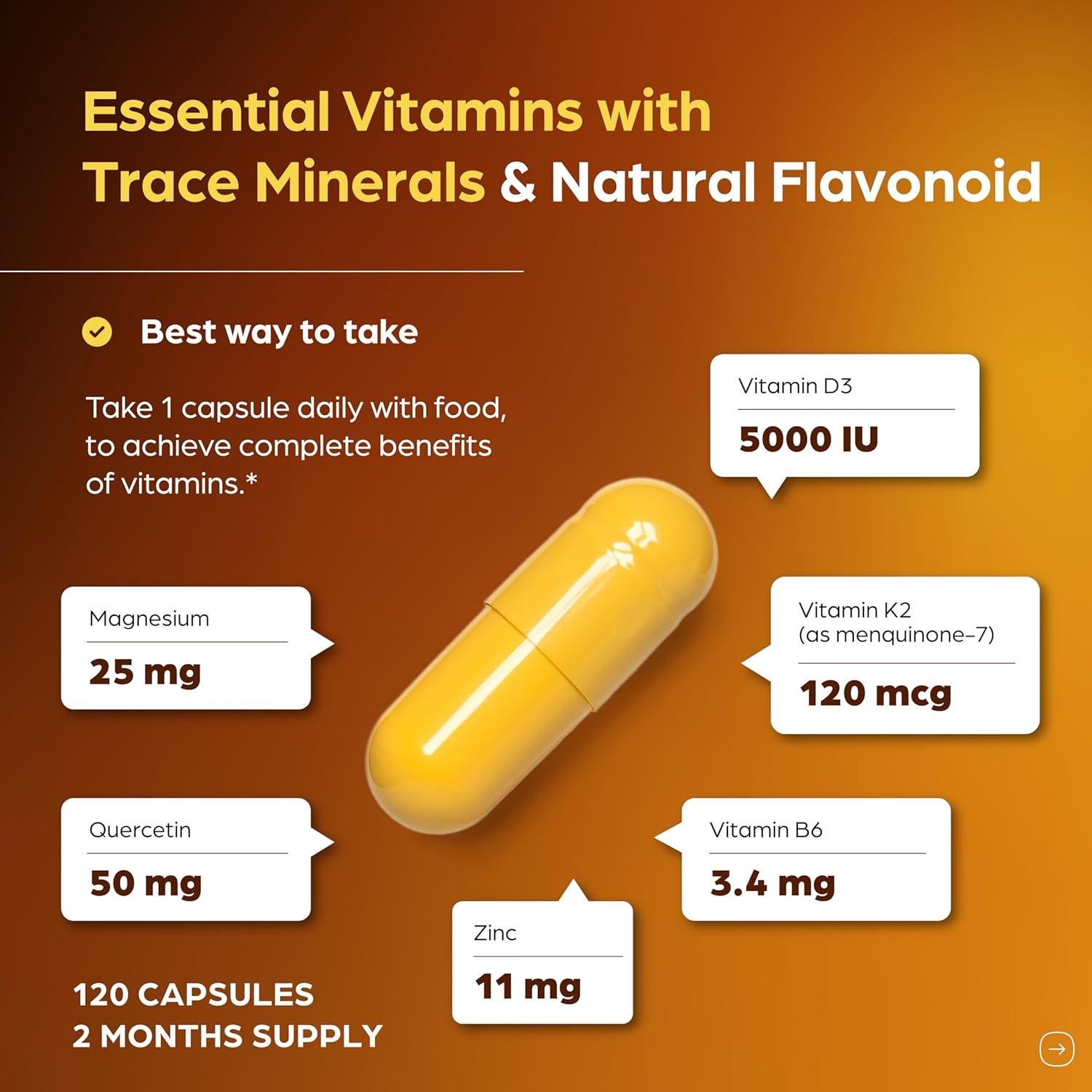 Cápsulas de Magnesio D3 K2 5000 UI Sandhu 60 Unidades