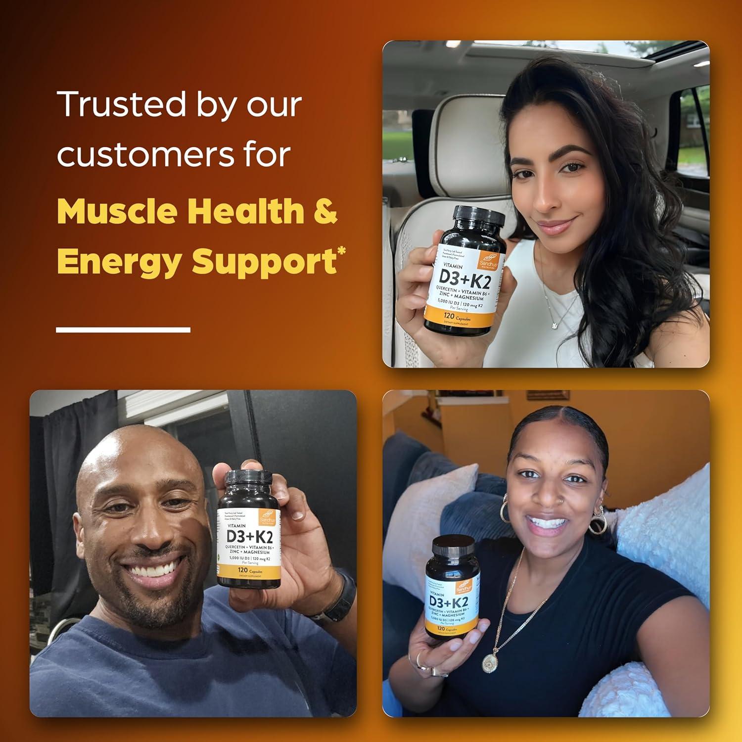 Cápsulas de Magnesio D3 K2 5000 UI Sandhu 60 Unidades