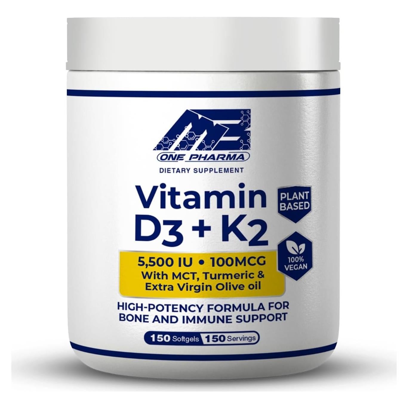 Suplemento Vegano D3 + K2 MB One - 150 Gelatinas Blandas