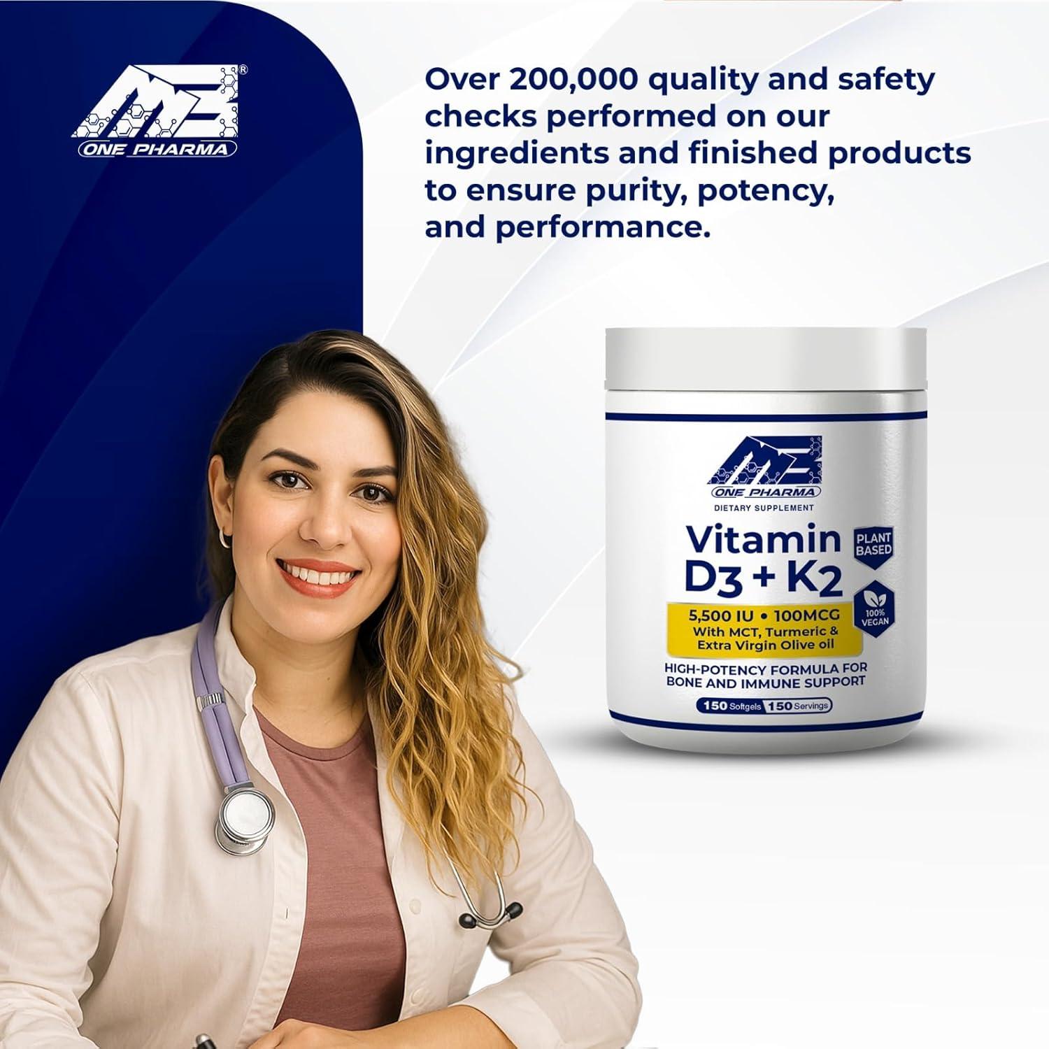 Suplemento Vegano D3 + K2 MB One - 150 Gelatinas Blandas