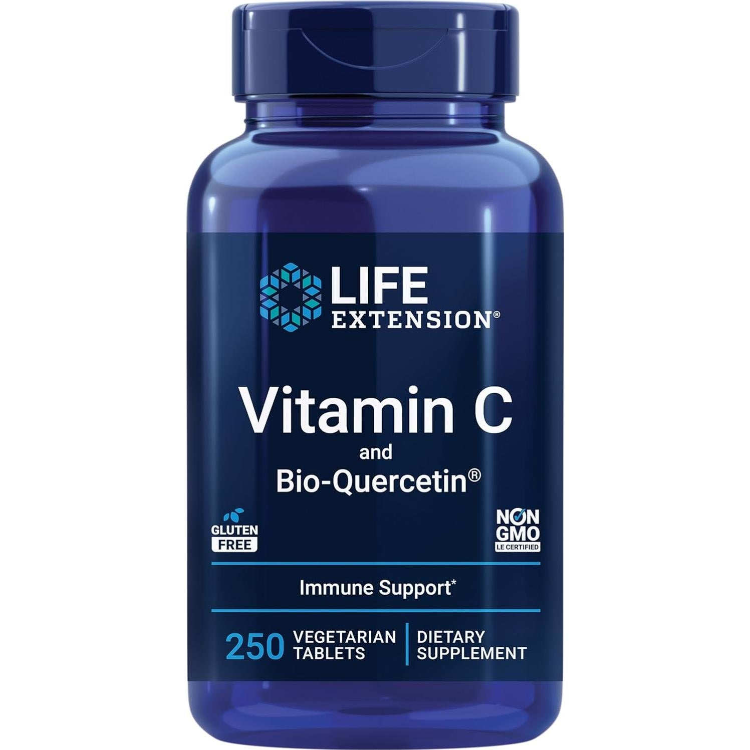 Life Extension Vitamina C 1000mg + Quercetina + D3 125mcg - 250 Tabletas