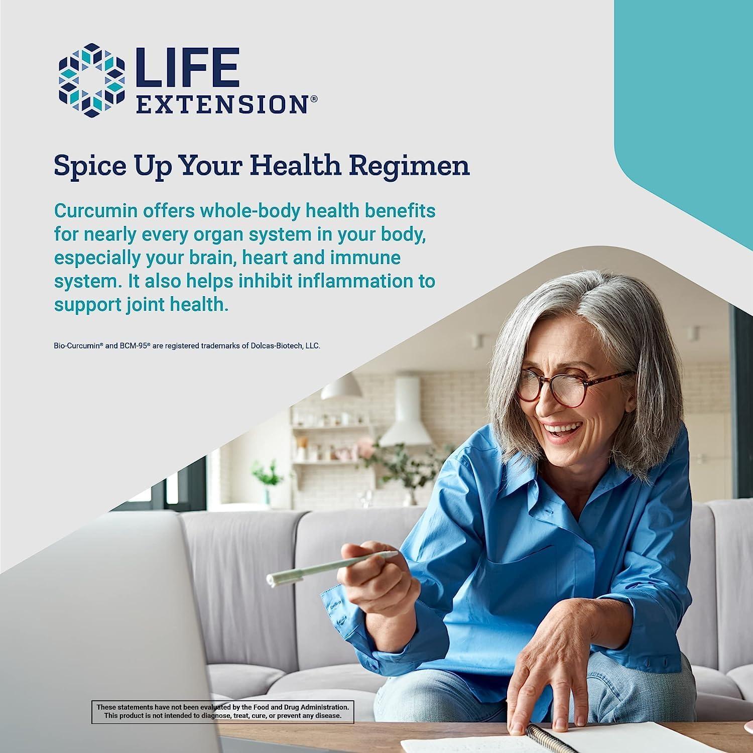 Cápsulas de Curcumina Life Extension 250mg + Vitaminas D y K