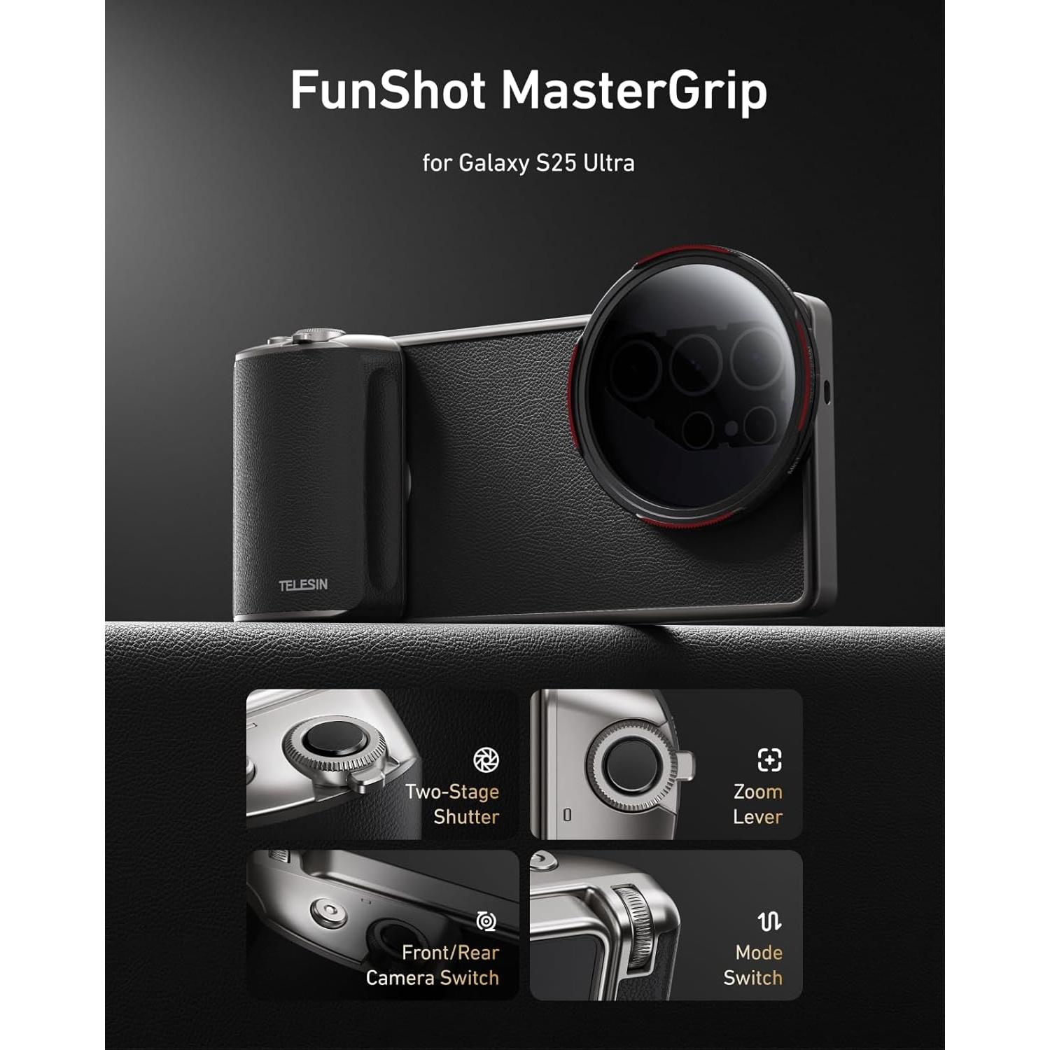 Agarre de Cámara Telesin Mastergrip para Samsung Galaxy S25 Ultra