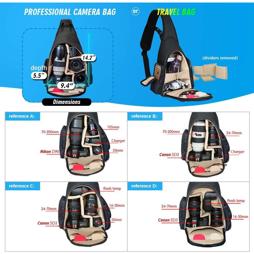 Mochila de cámara DSLR impermeable Paul con compartimento para laptop