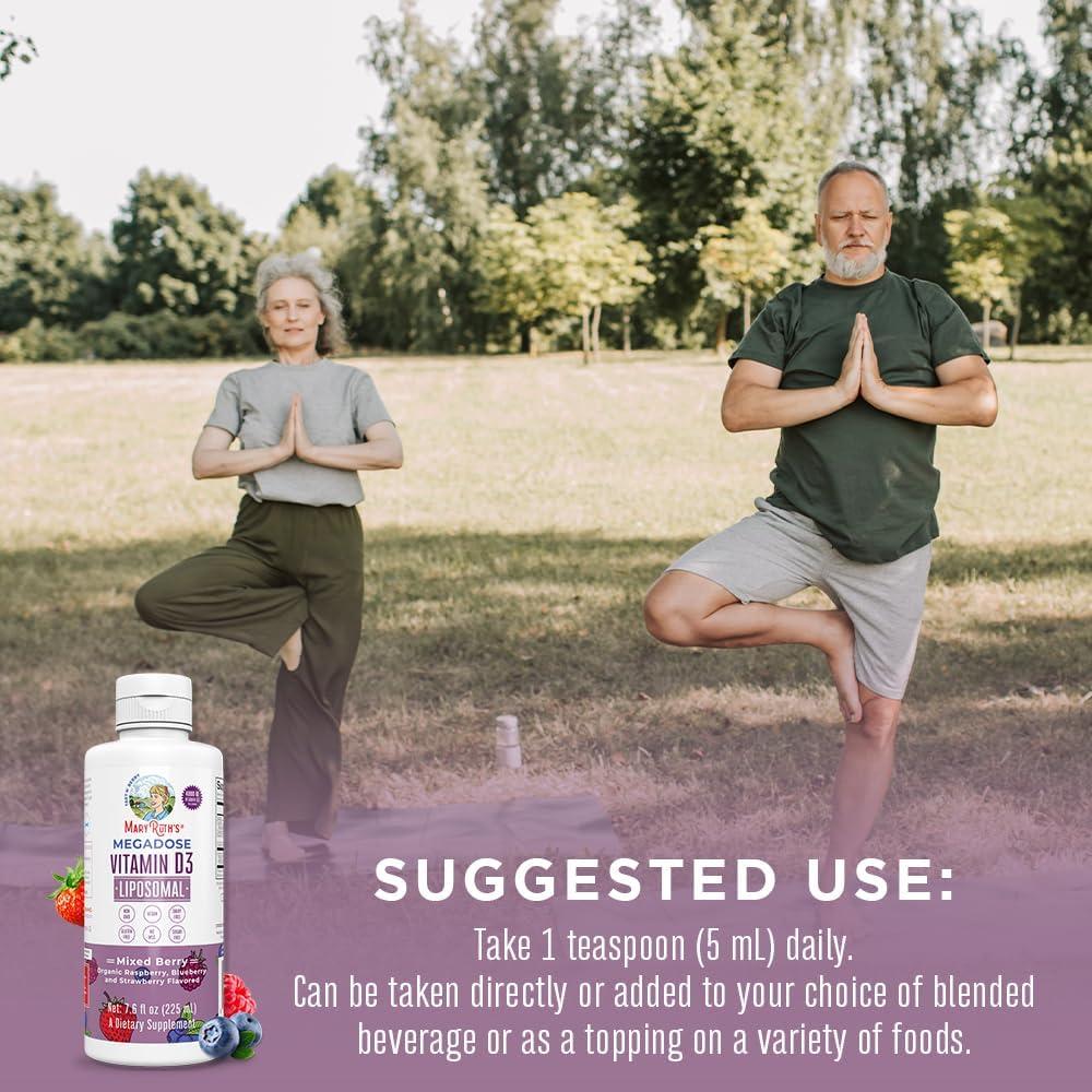 Suplemento Reishi Liposomal MaryRuth 60ml + D3 Frutos Rojos 60ml
