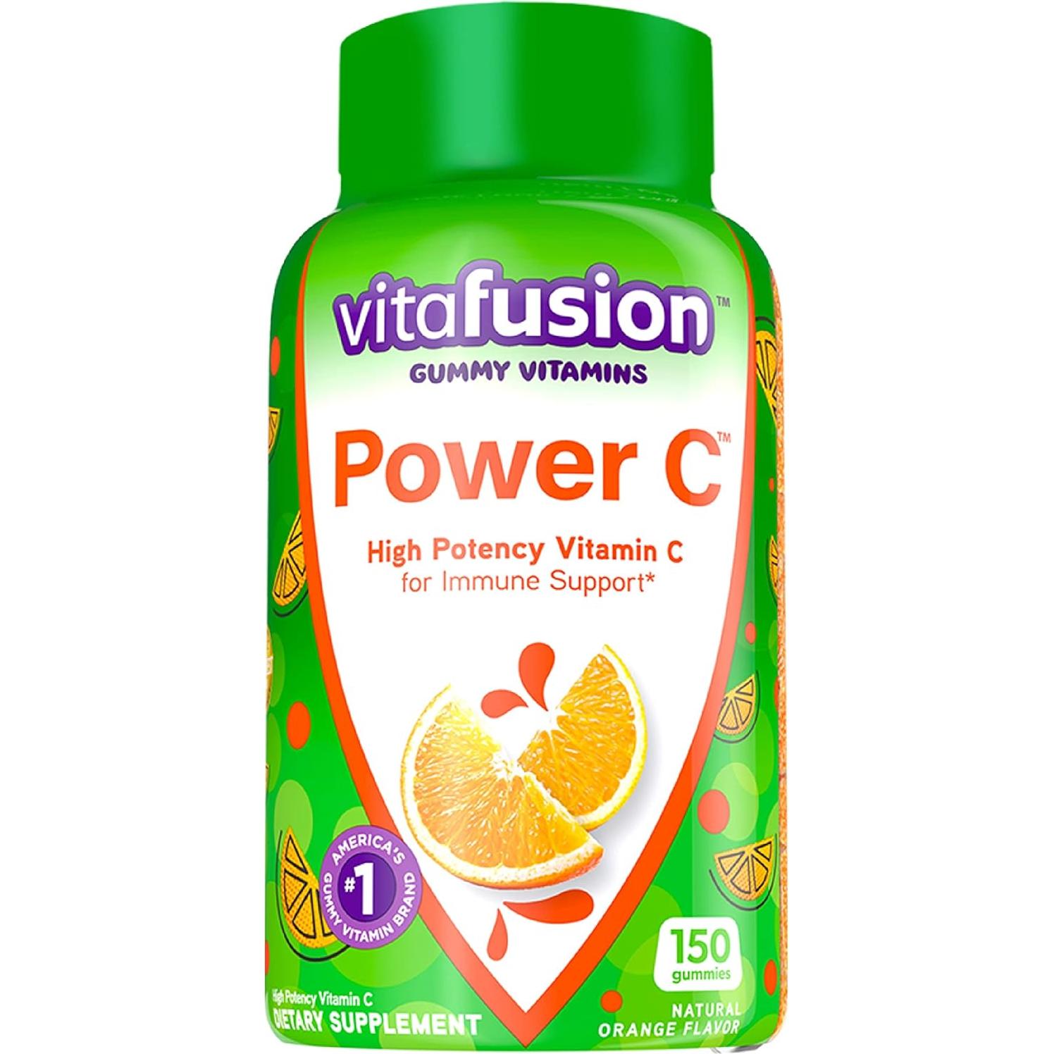 Vitafusion Gummies Vitamina D3 y C 150 Conteos Sabor Naranja