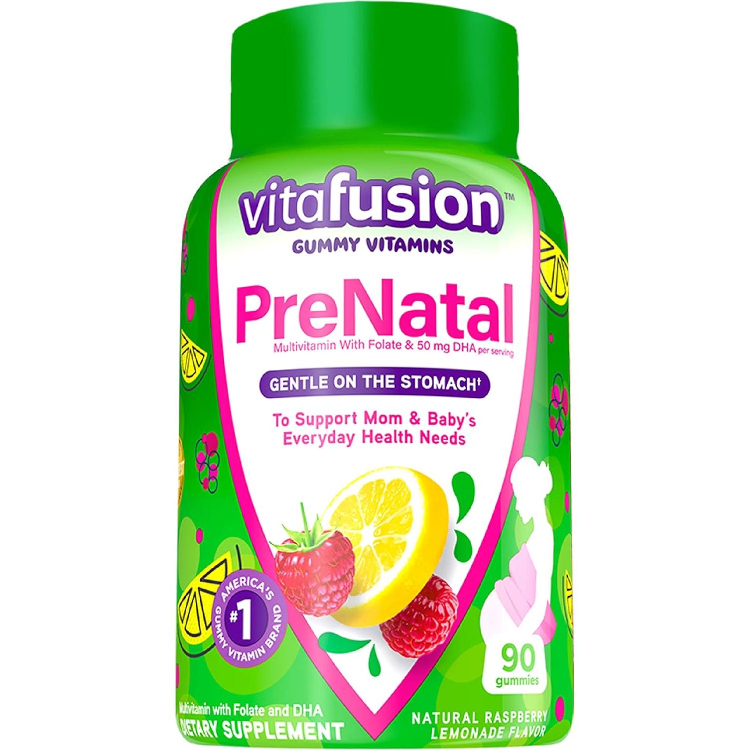 Vitafusion Vitaminas Gummy Prenatales y D3 150 Unidades