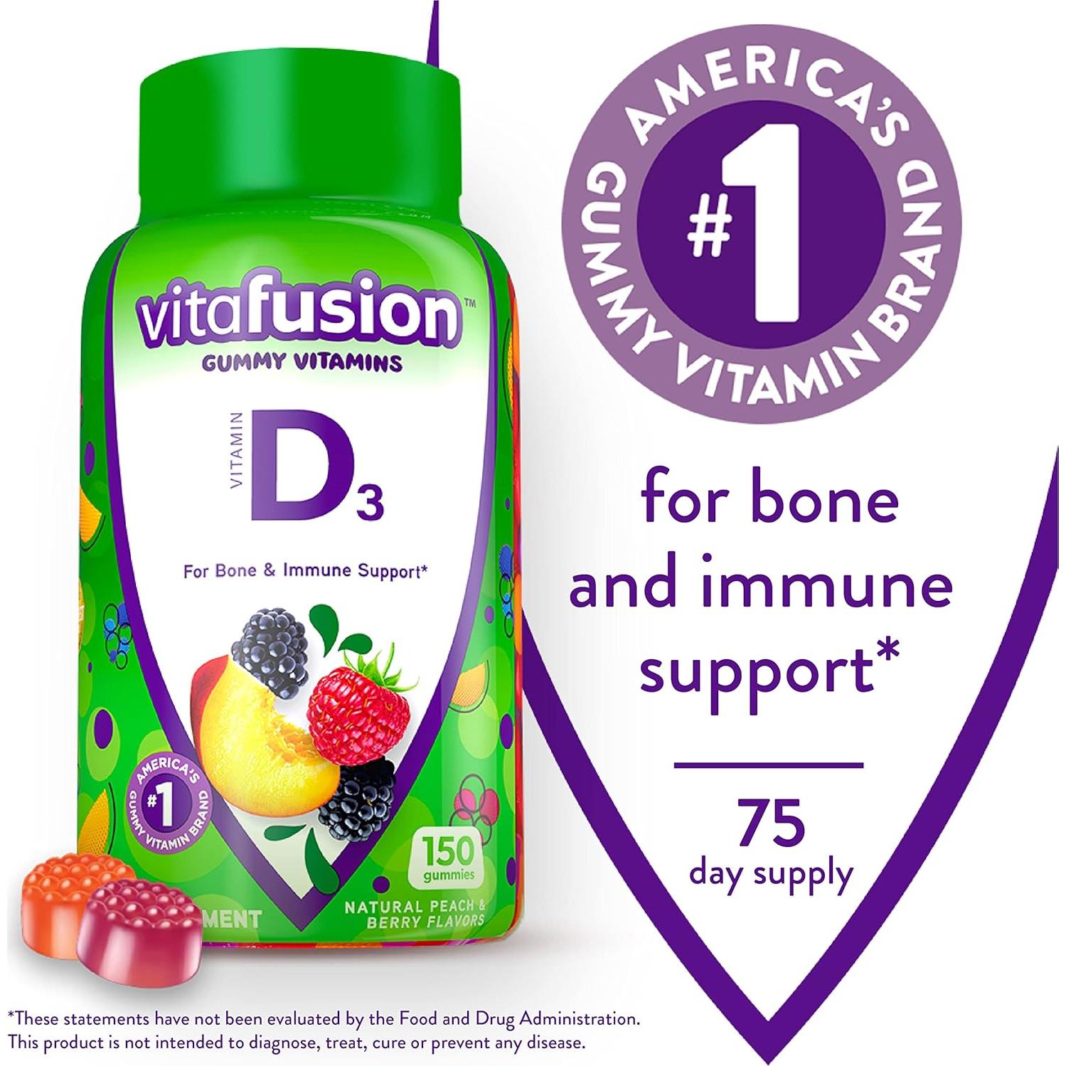 Vitafusion Vitaminas Gummy Prenatales y D3 150 Unidades