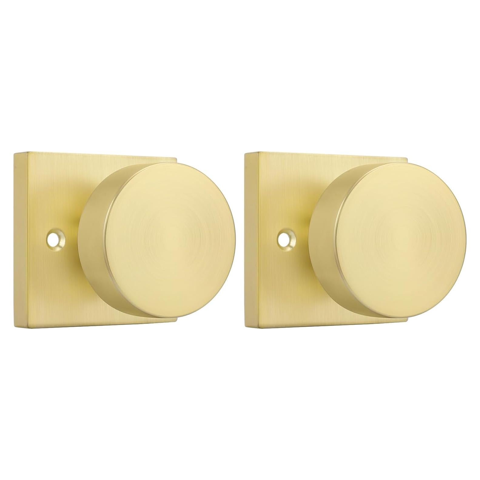 Perilla de Puerta Dummy Haidms Oro Cepillado 2 Piezas
